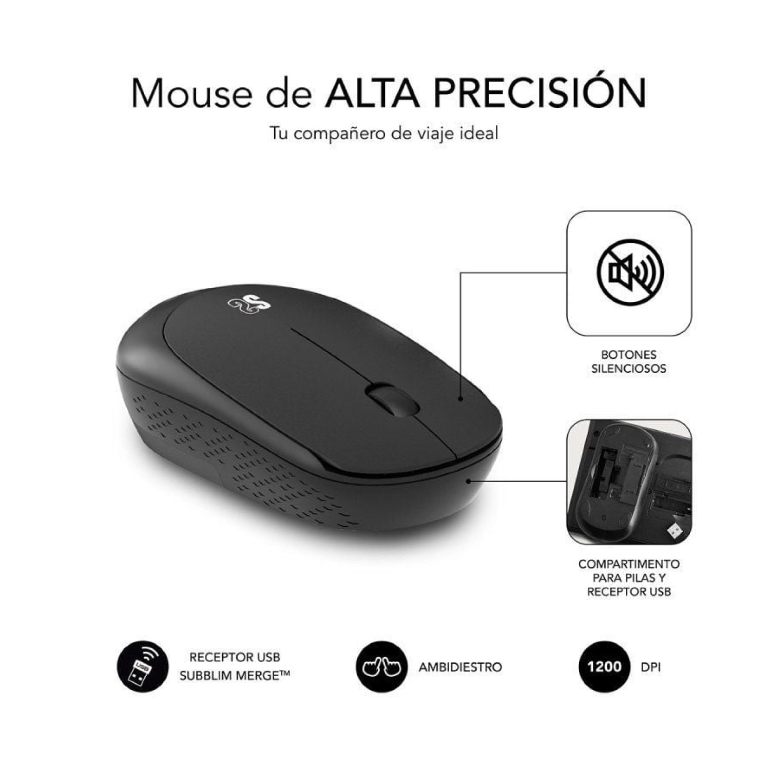 Subblim Combo Business Slim · Teclado y Ratón Inalámbricos · Diseño Compacto