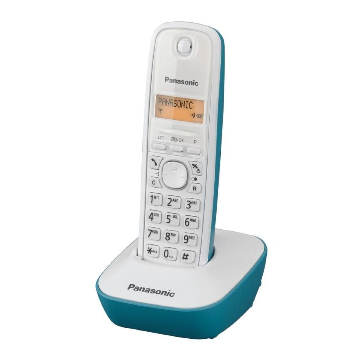 Panasonic KX-TG1611 · Teléfono Inalámbrico · Blanco y Azul