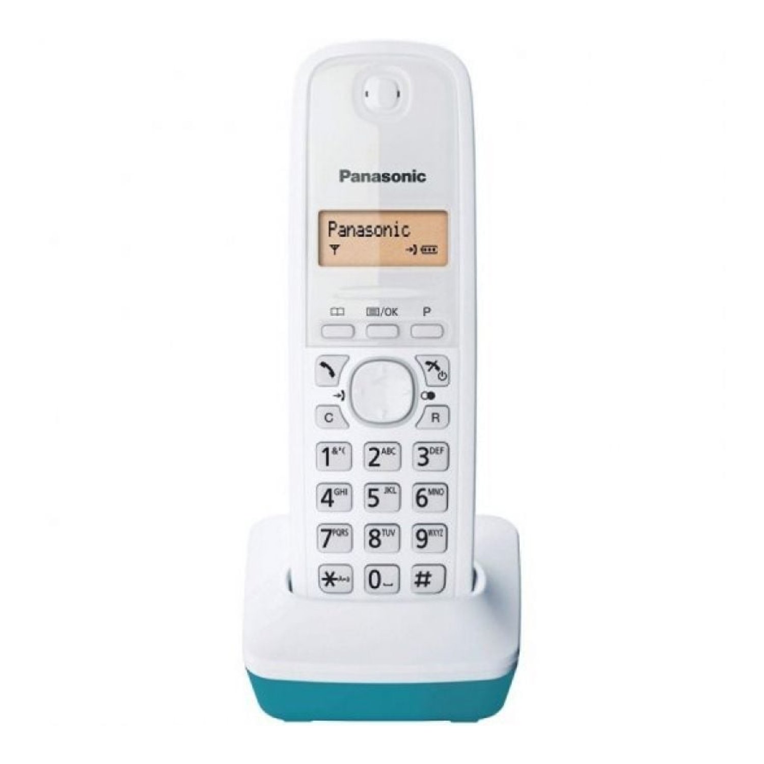Panasonic KX-TG1611 · Teléfono Inalámbrico · Blanco y Azul
