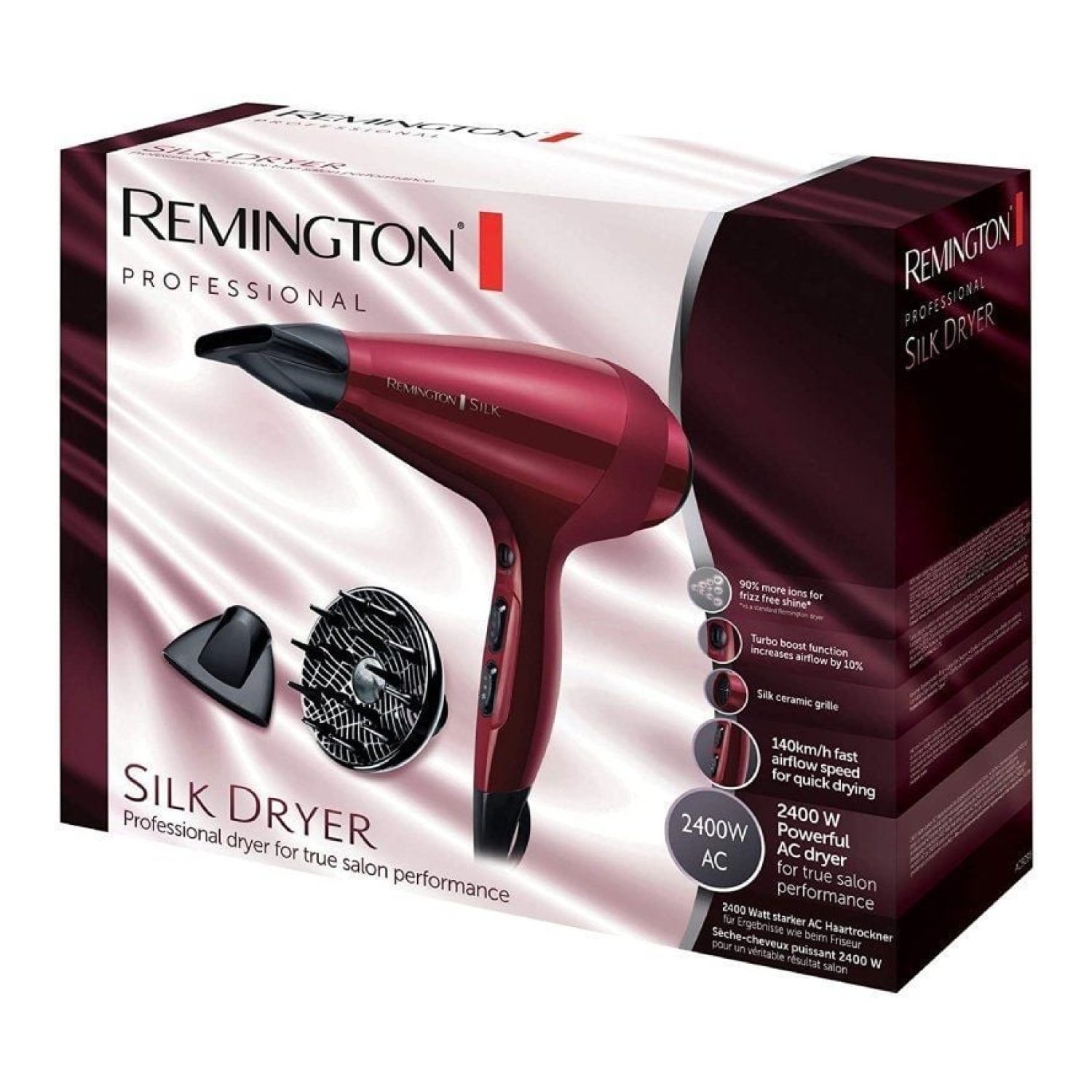 Remington Silk Dryer AC9096 · 2400W · Iónico · Rojo