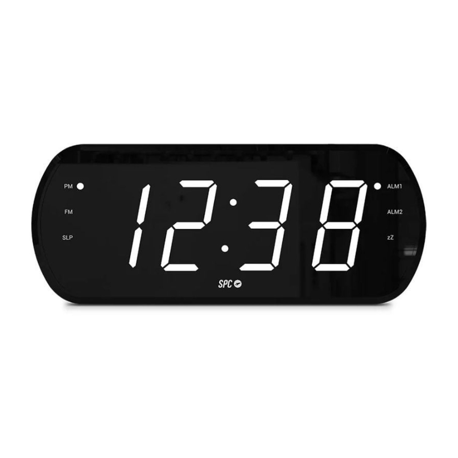 SPC Frodi View · Despertador Radio FM · Pantalla LED