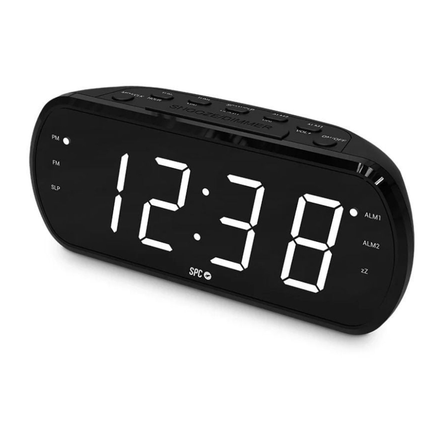 SPC Frodi View · Despertador Radio FM · Pantalla LED