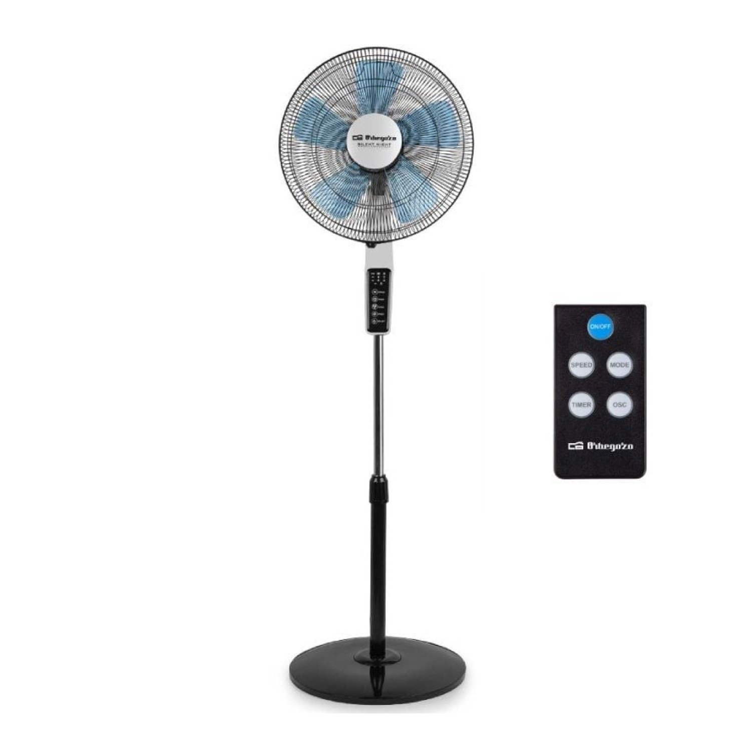 Orbegozo Silent Night SF 0642 · Ventilador de Pie 40cm · 60W · 3 Velocidades · 5 Aspas