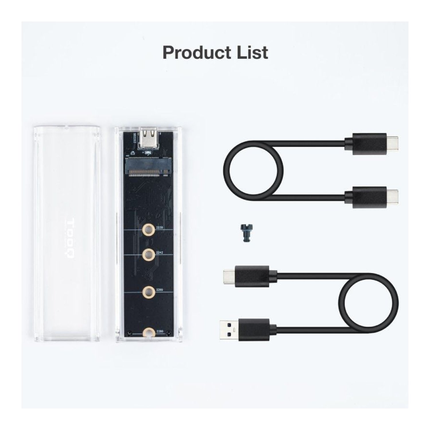 TooQ Caja Externa M.2 NVMe · USB 3.1 Gen2 · Sin tornillos