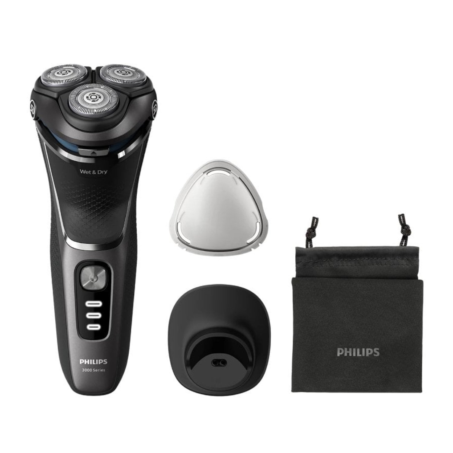 Philips Shaver Series 3000 S3343/13 · Afeitadora Eléctrica · Batería · 4 Accesorios