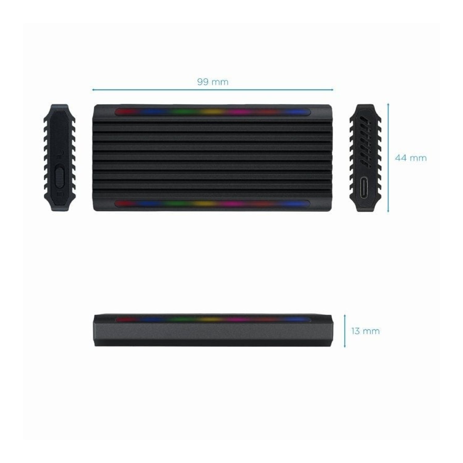 TooQ Caja Externa SSD M.2 NVMe · USB 3.1 Gen2 · Sin tornillos