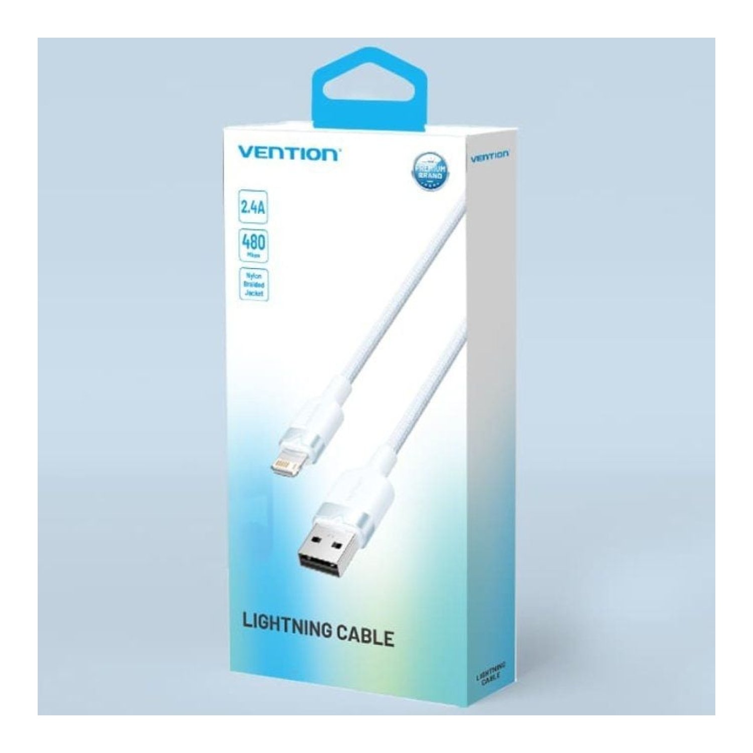 Vention Cable USB Lightning · 2m · 480Mbps · Blanco