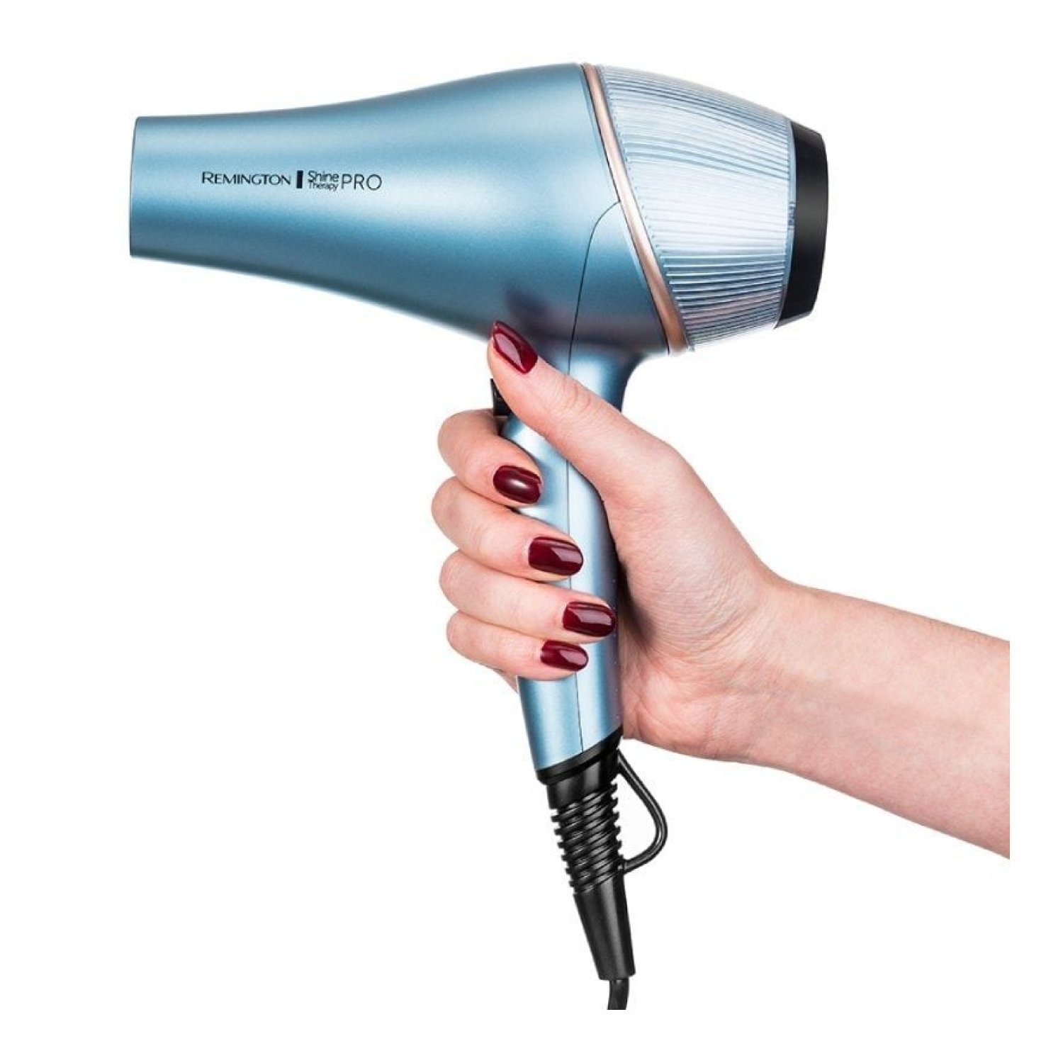 Remington Shine Therapy Pro AC9300 · Secador Iónico · 2200W · Negro y Azul