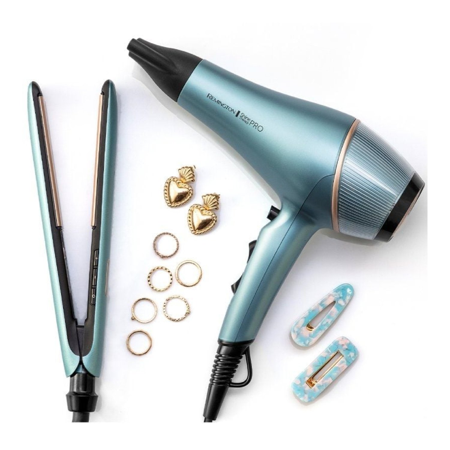 Remington Shine Therapy Pro AC9300 · Secador Iónico · 2200W · Negro y Azul