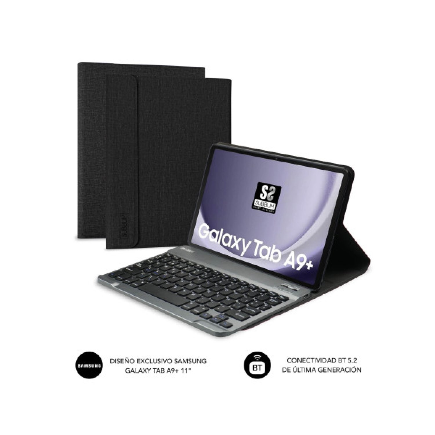 Subblim KeyTab Pro BT · Funda con Teclado · Samsung Galaxy A9+ · Negra