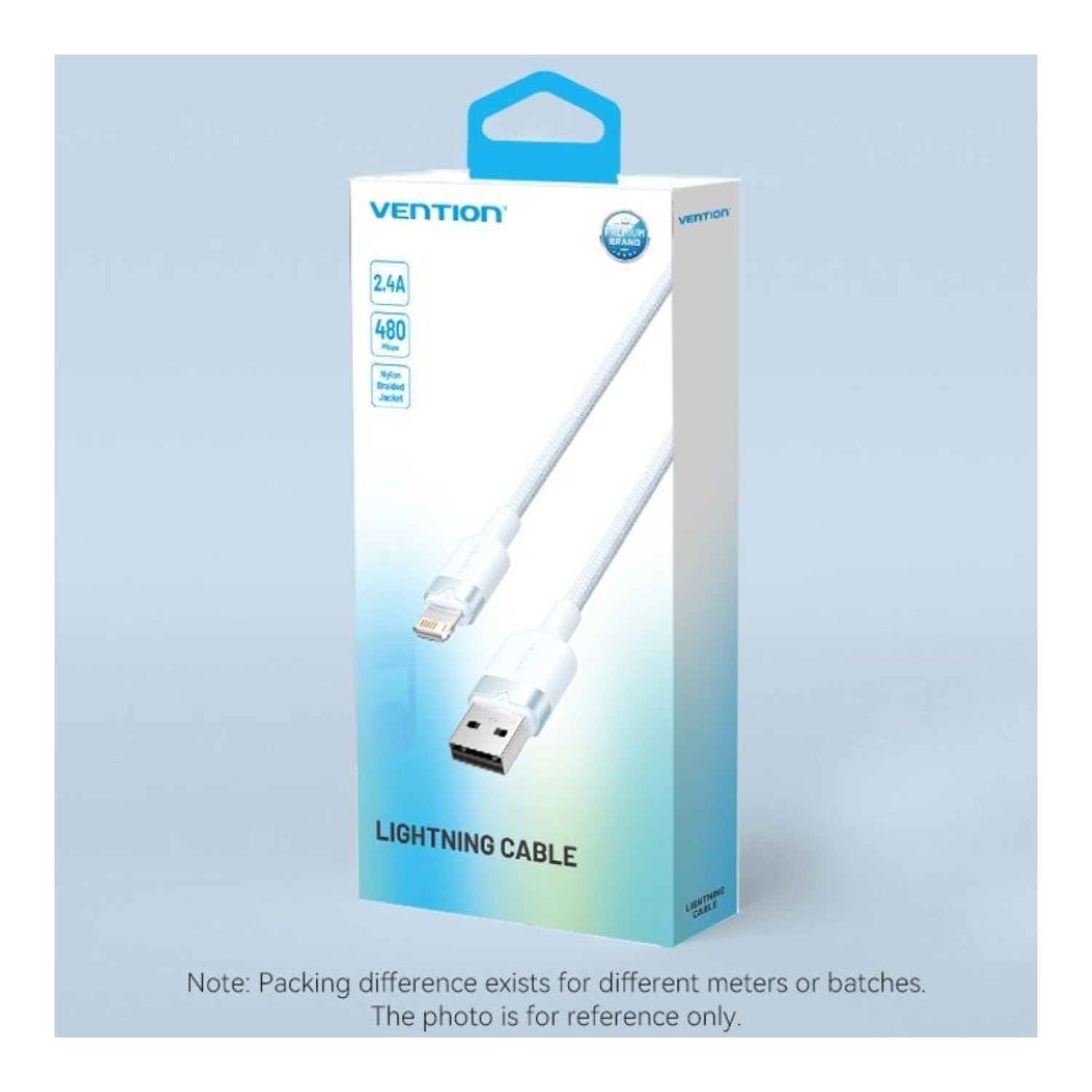 Vention · Cable USB 2.0 Lightning · 1m · 480Mbps · Azul