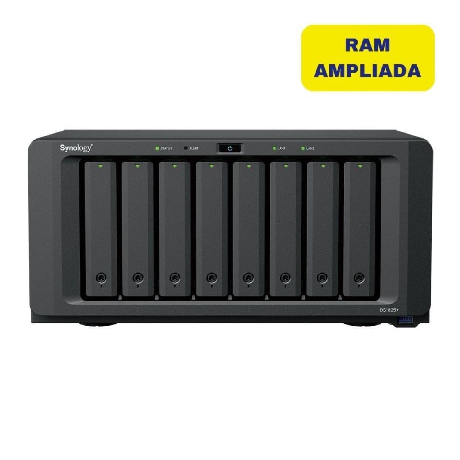 Synology DiskStation DS1825+ · 8 Bahías · 16GB DDR4 · NAS Torre