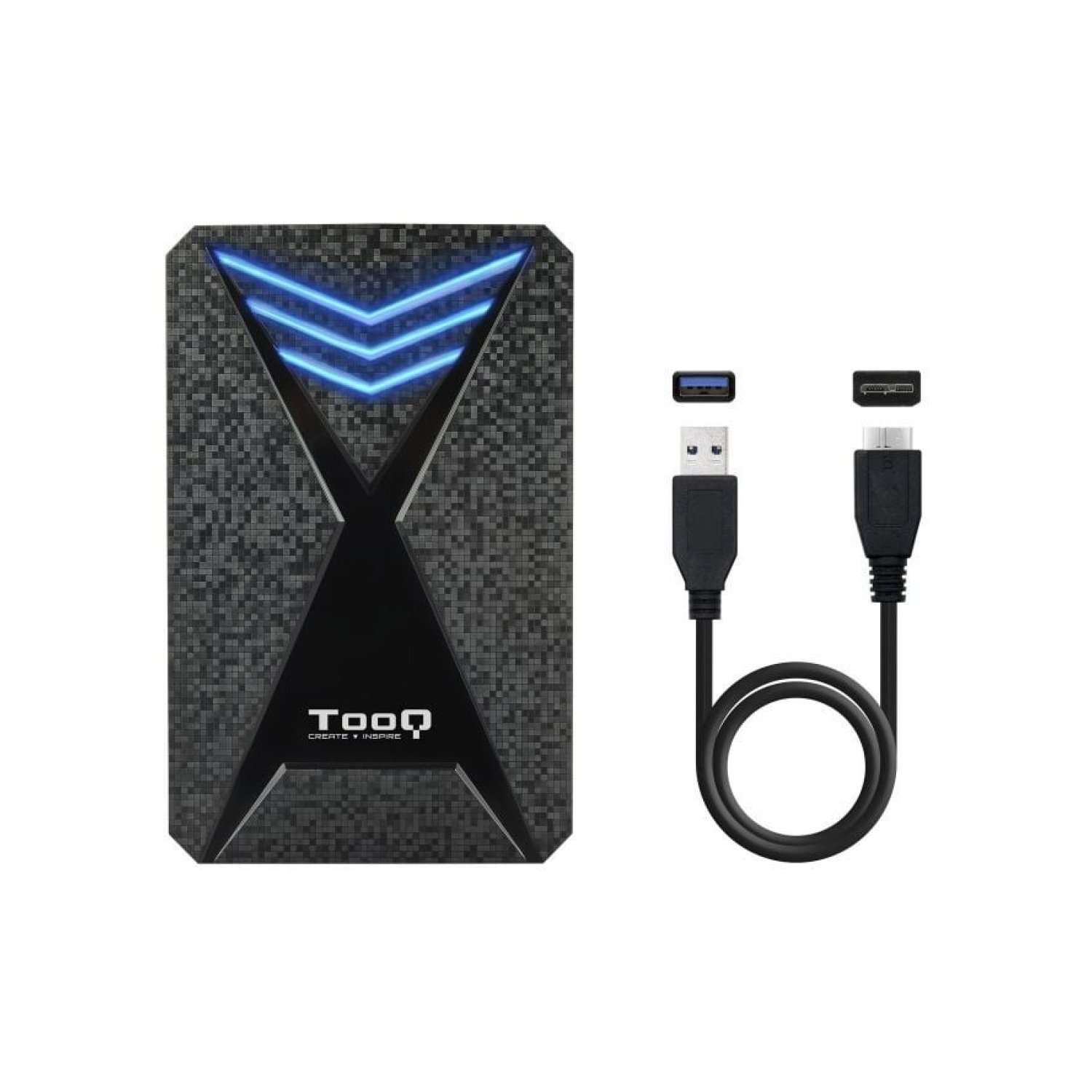 TooQ Caja Externa Gaming · 2,5" · USB 3.1 · Sin tornillos