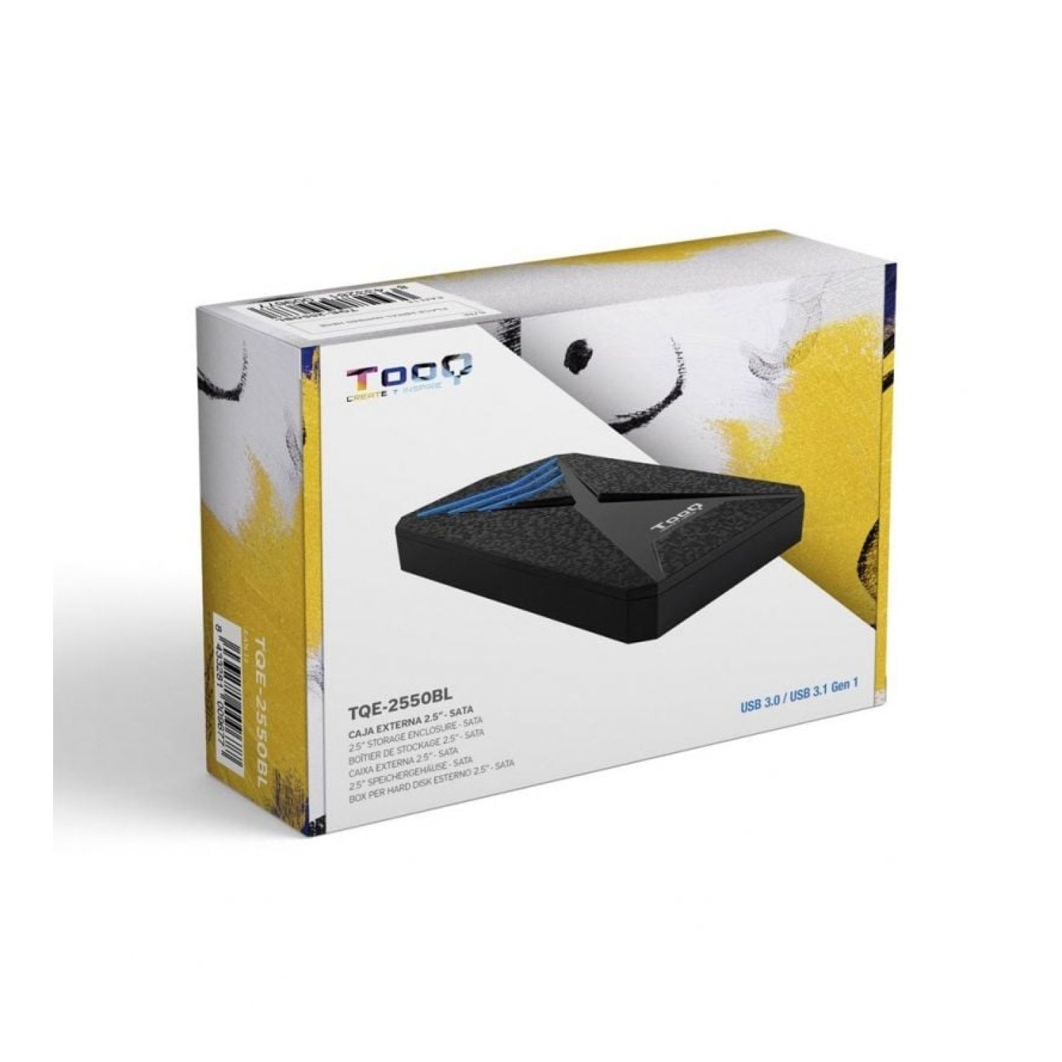 TooQ Caja Externa Gaming · 2,5" · USB 3.1 · Sin tornillos