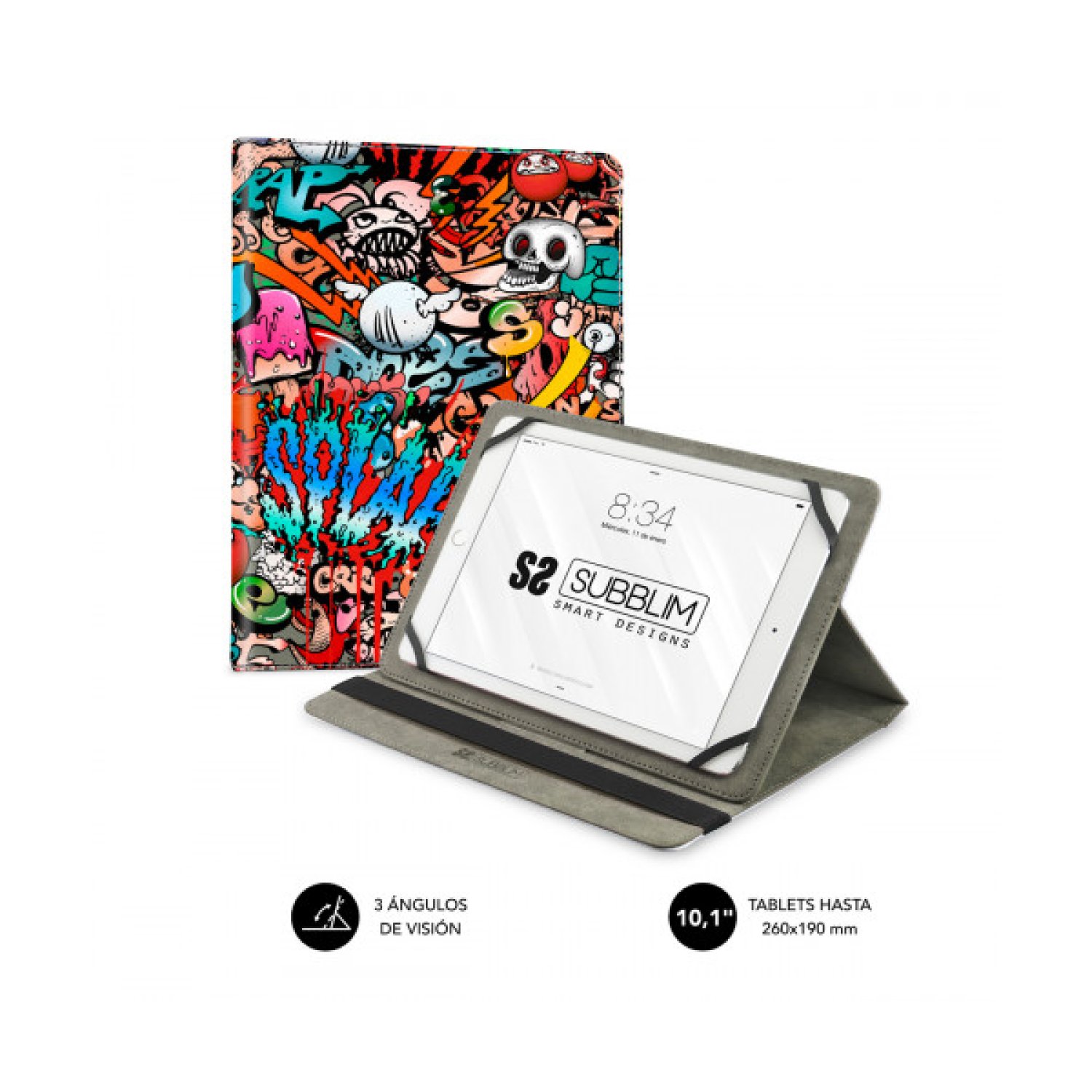 Subblim Trendy Graffiti · Funda Tablet · 9,6"-11" · Protección Universal