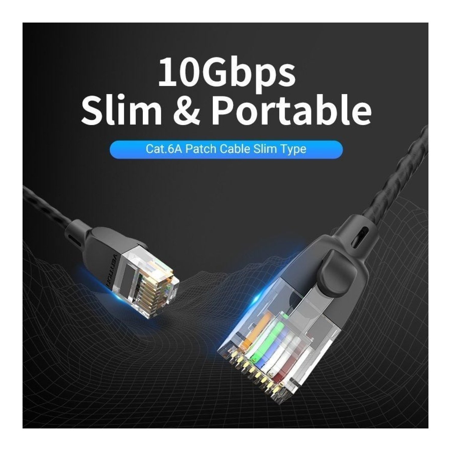 Vention Cable RJ45 UTP Cat.6A · 50cm · Negro