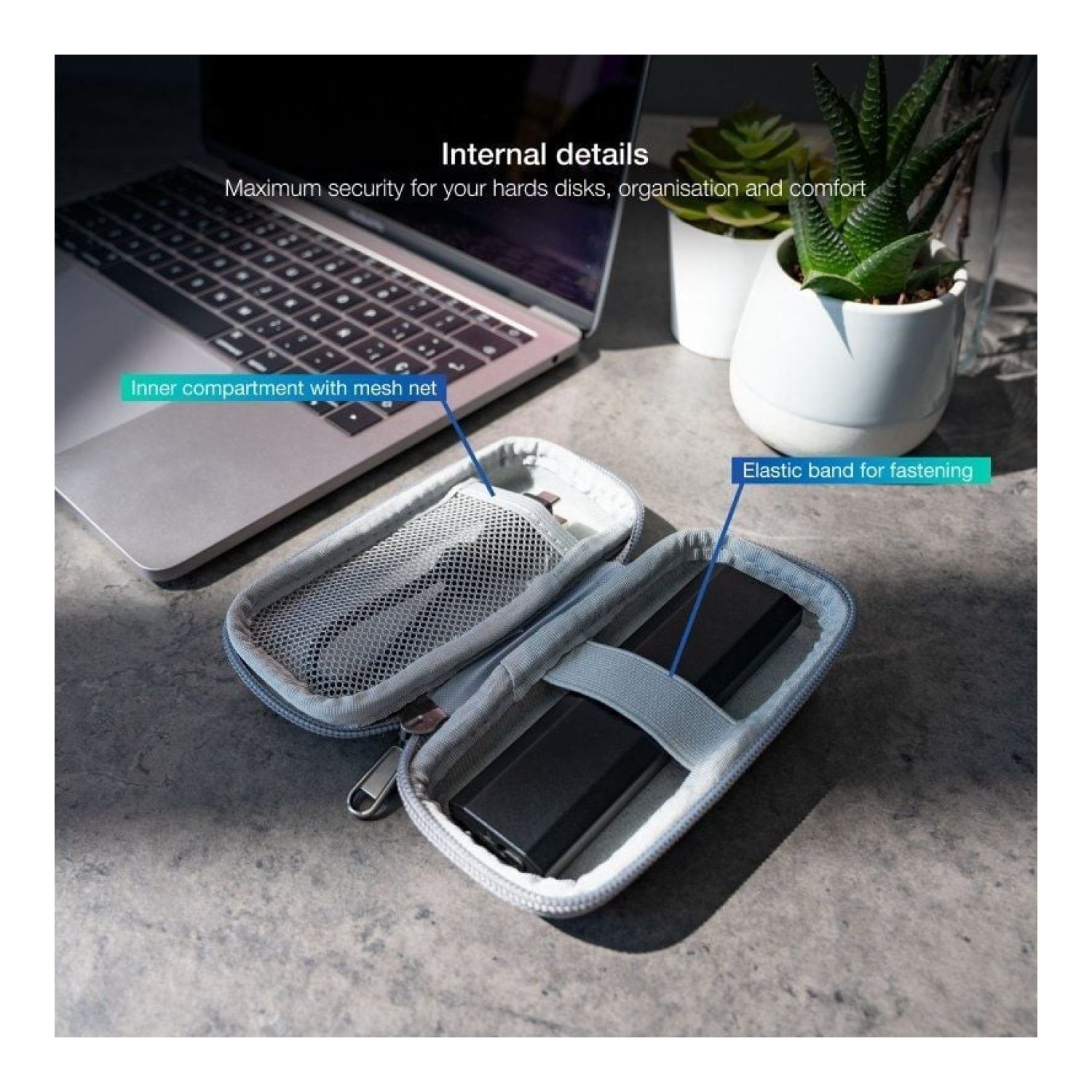 TooQ · Funda Protectora M.2 · Gris