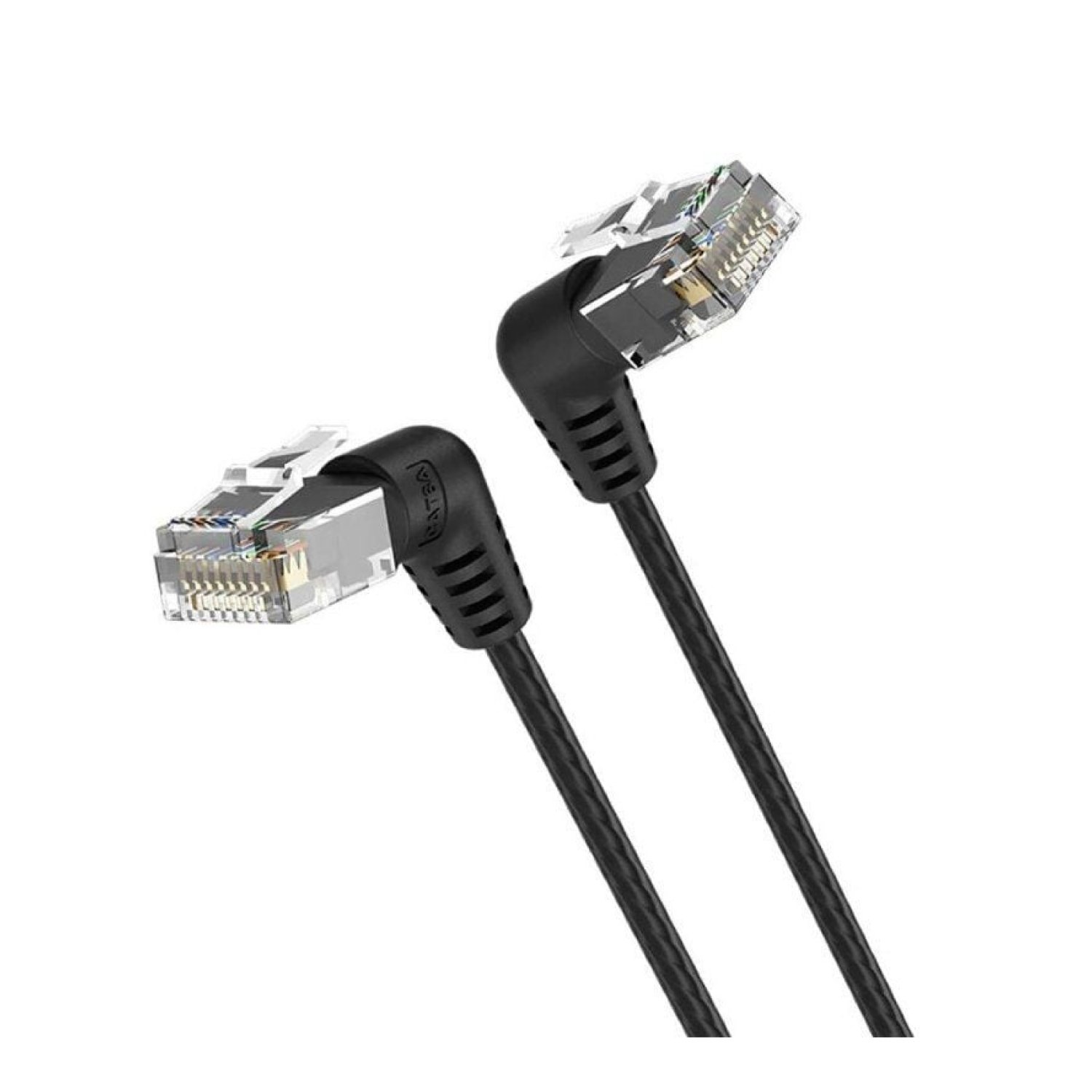 Vention · Cable RJ45 UTP Cat.6A · 1,5m · Cabeza Rotatoria 360º · Negro