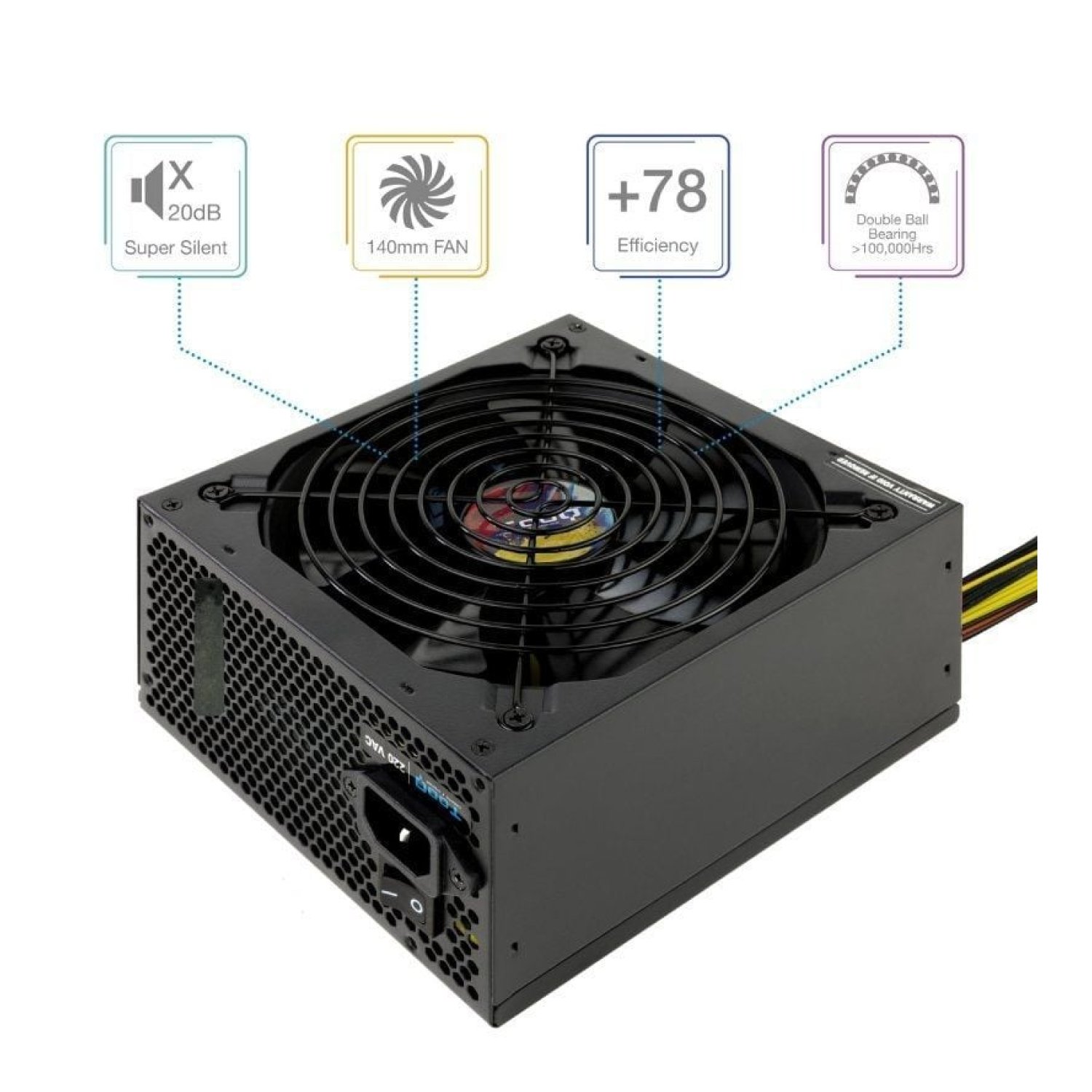 TooQ Apollo · Fuente 650W · Ventilador 14cm