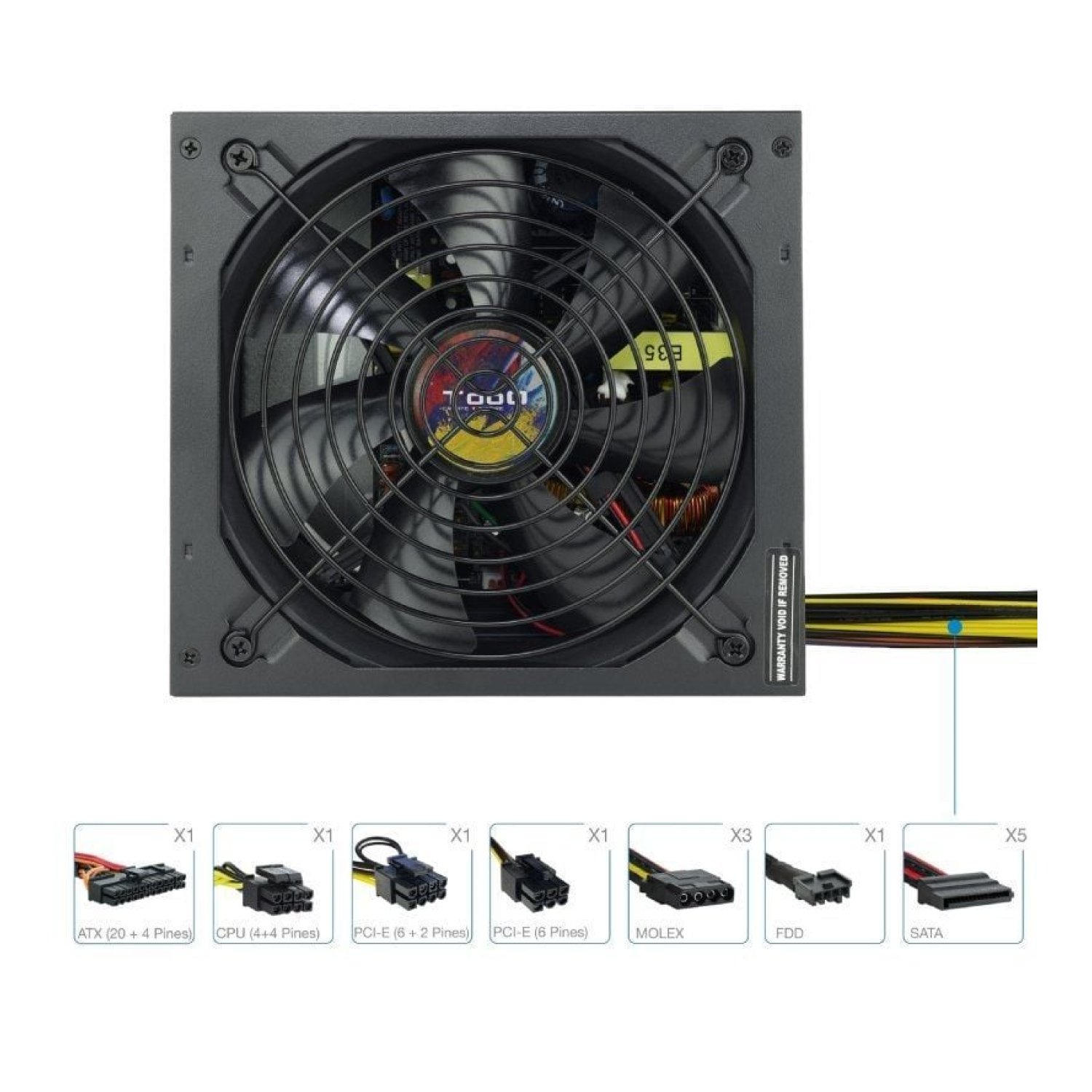 TooQ Apollo · Fuente 650W · Ventilador 14cm