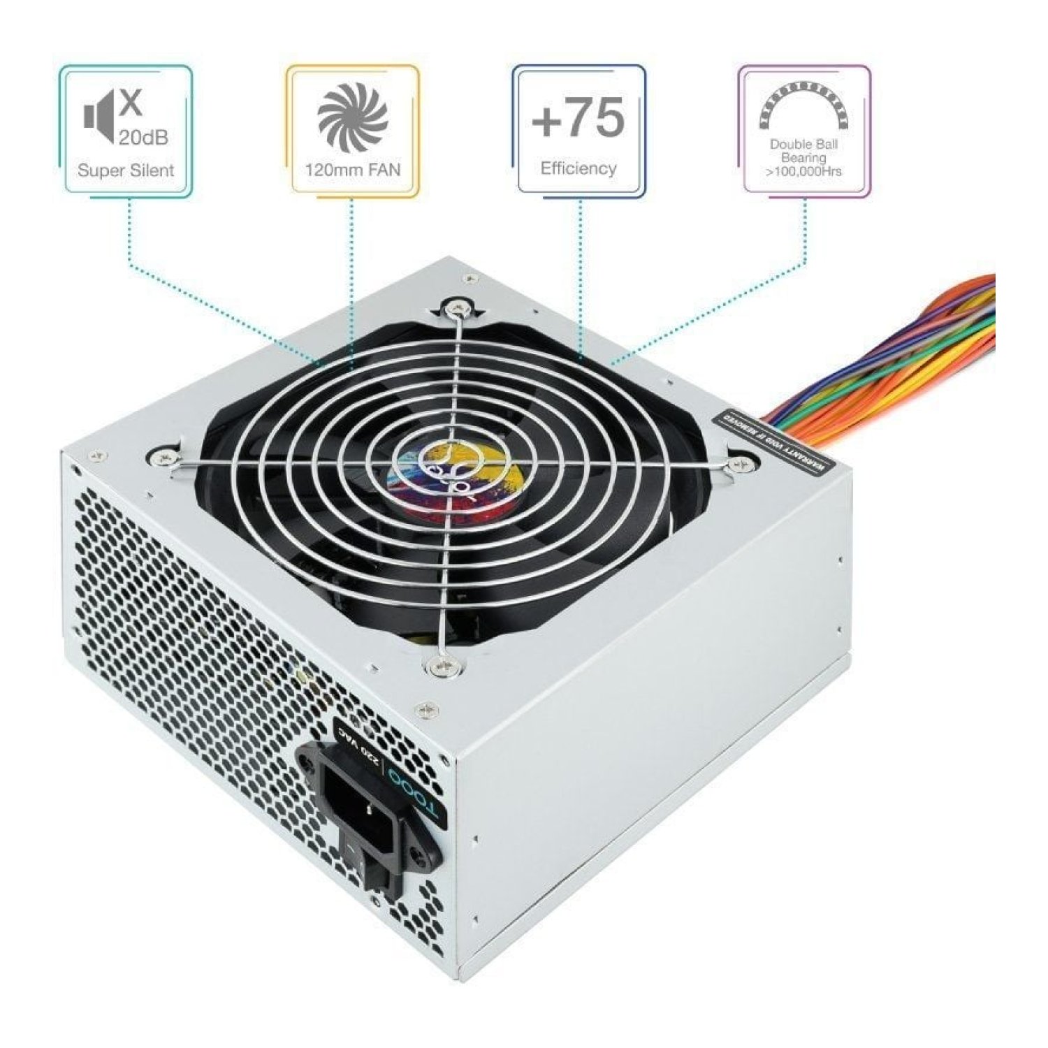 TooQ Apollo · Fuente 550W · Ventilador 12cm