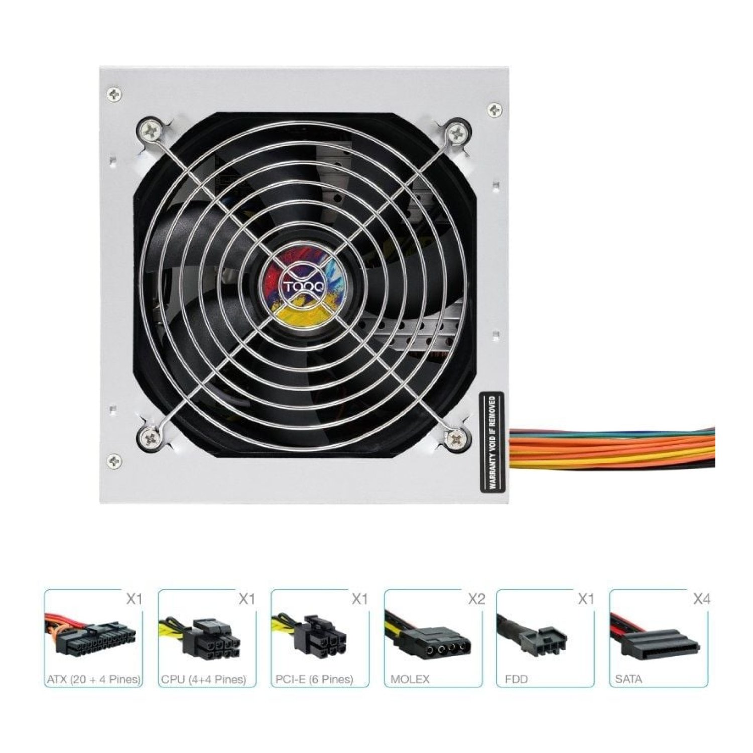 TooQ Apollo · Fuente 550W · Ventilador 12cm