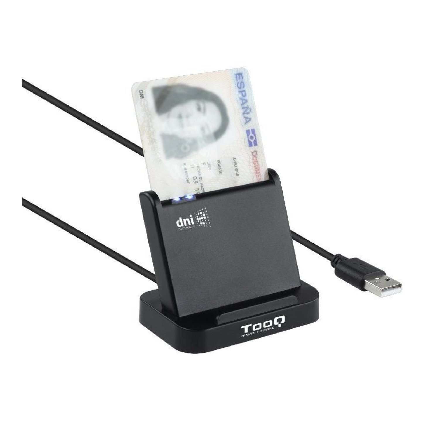 TooQ TQR-220B · Lector DNI · USB 2.0 · Negro
