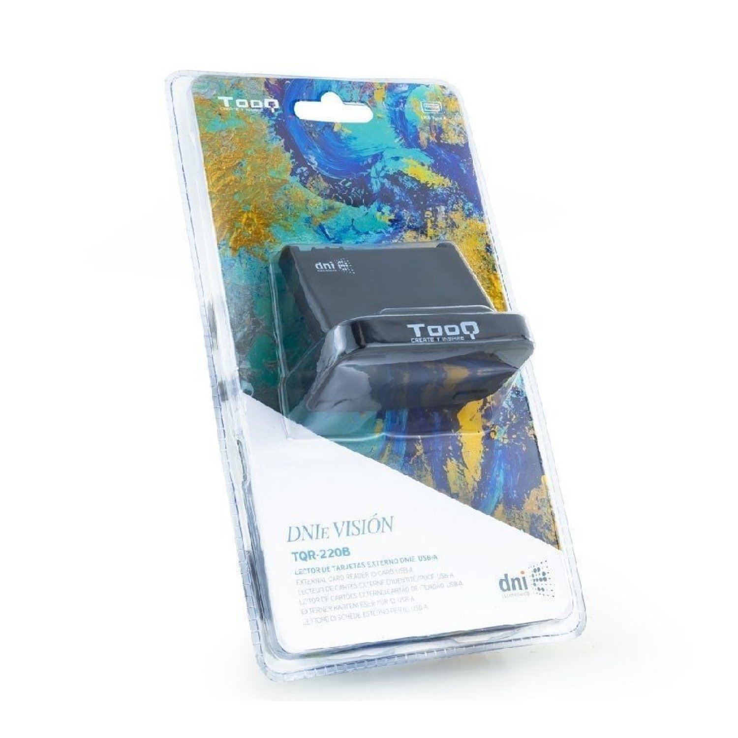TooQ TQR-220B · Lector DNI · USB 2.0 · Negro
