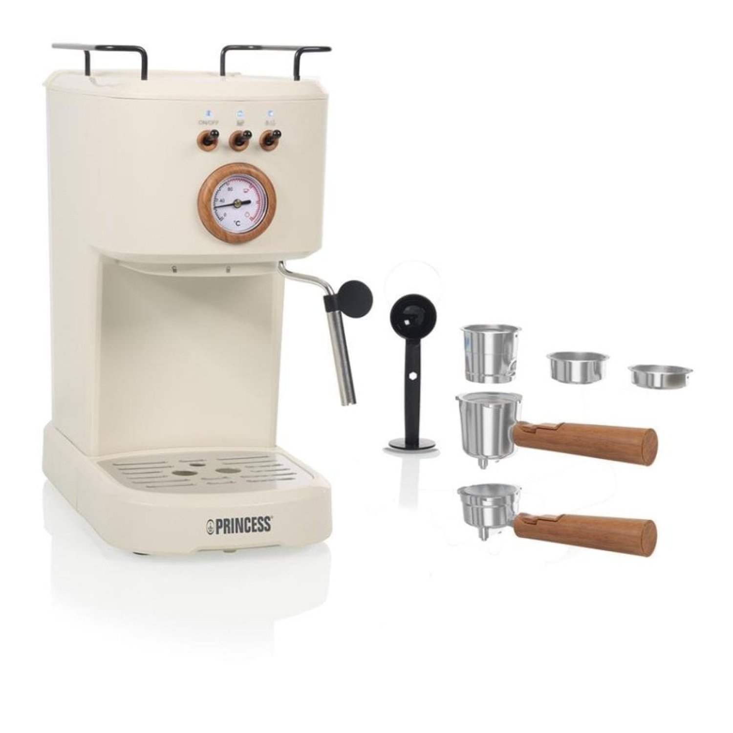 Princess Cafetera Expreso · 1100W · 20 Bares · Presión Profesional