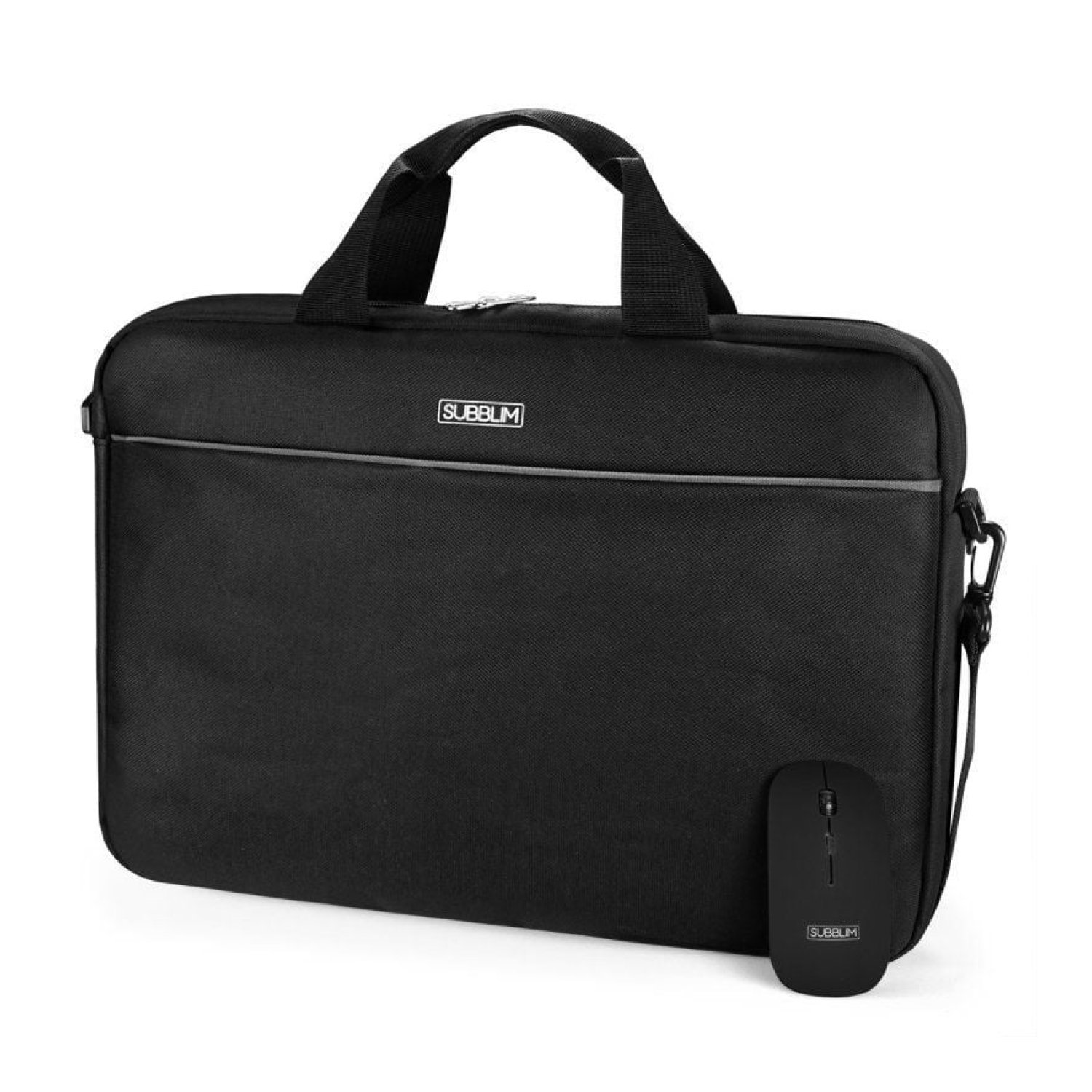 Subblim Select Pack · Maletín 15,6" + Ratón Inalámbrico · Negro · Cinta Trolley