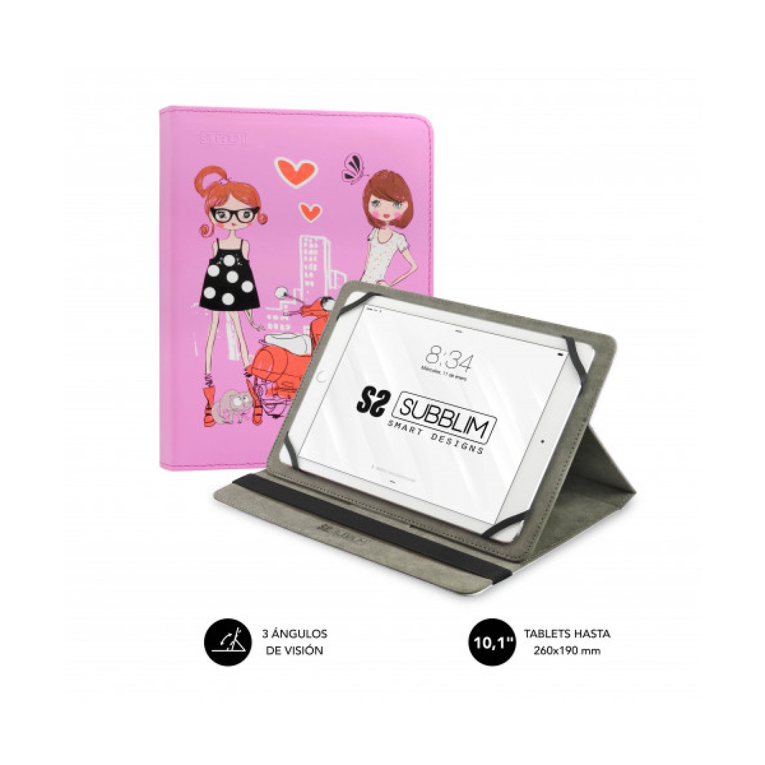 Subblim Trendy Fashion Girls · Funda Tablet · 9,6"-11" · Diseño Exclusivo