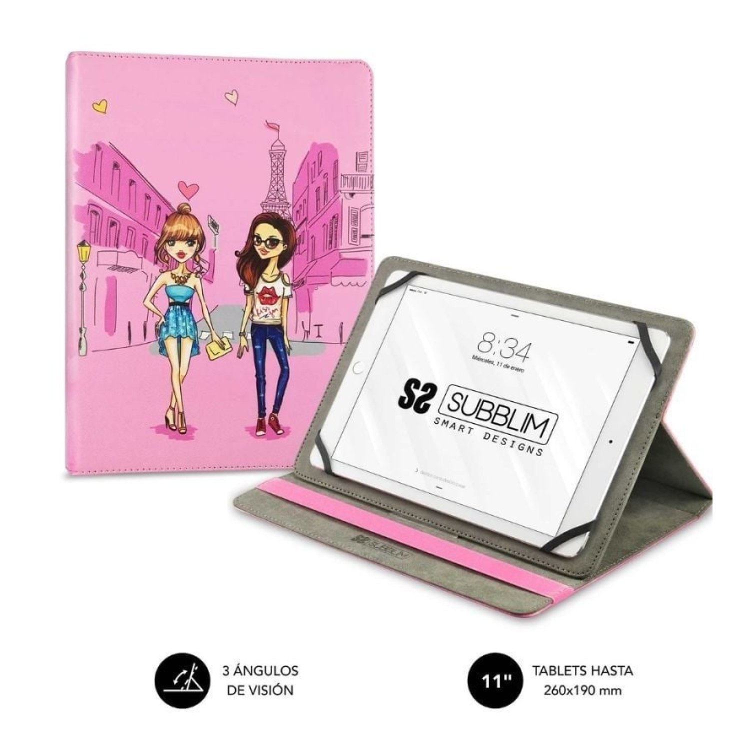 Subblim Trendy Fashion Girls · Funda Tablet · 9,6"-11" · Diseño Exclusivo