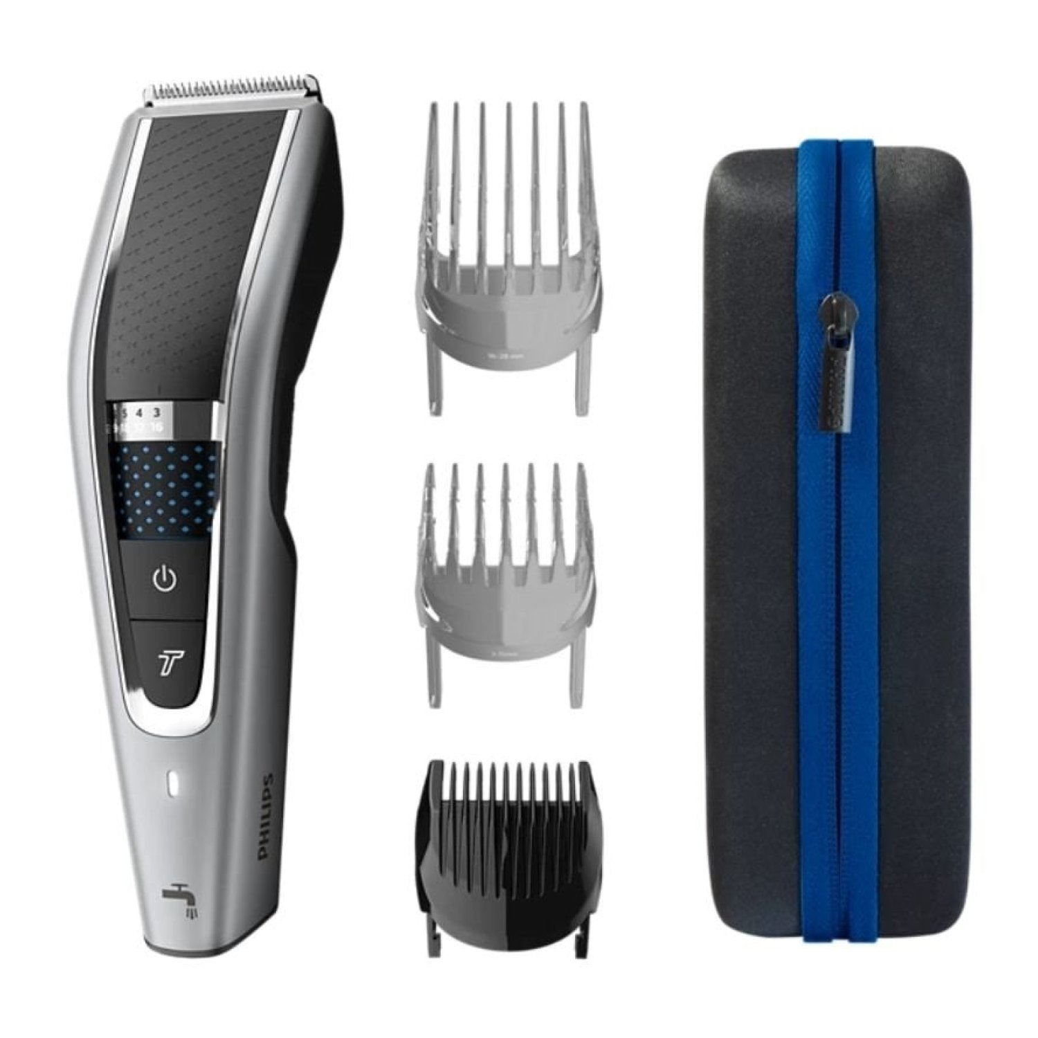 Philips Hairclipper Series 5000 HC5650/15 · Cortapelos · Batería + Cable · 4 Accesorios
