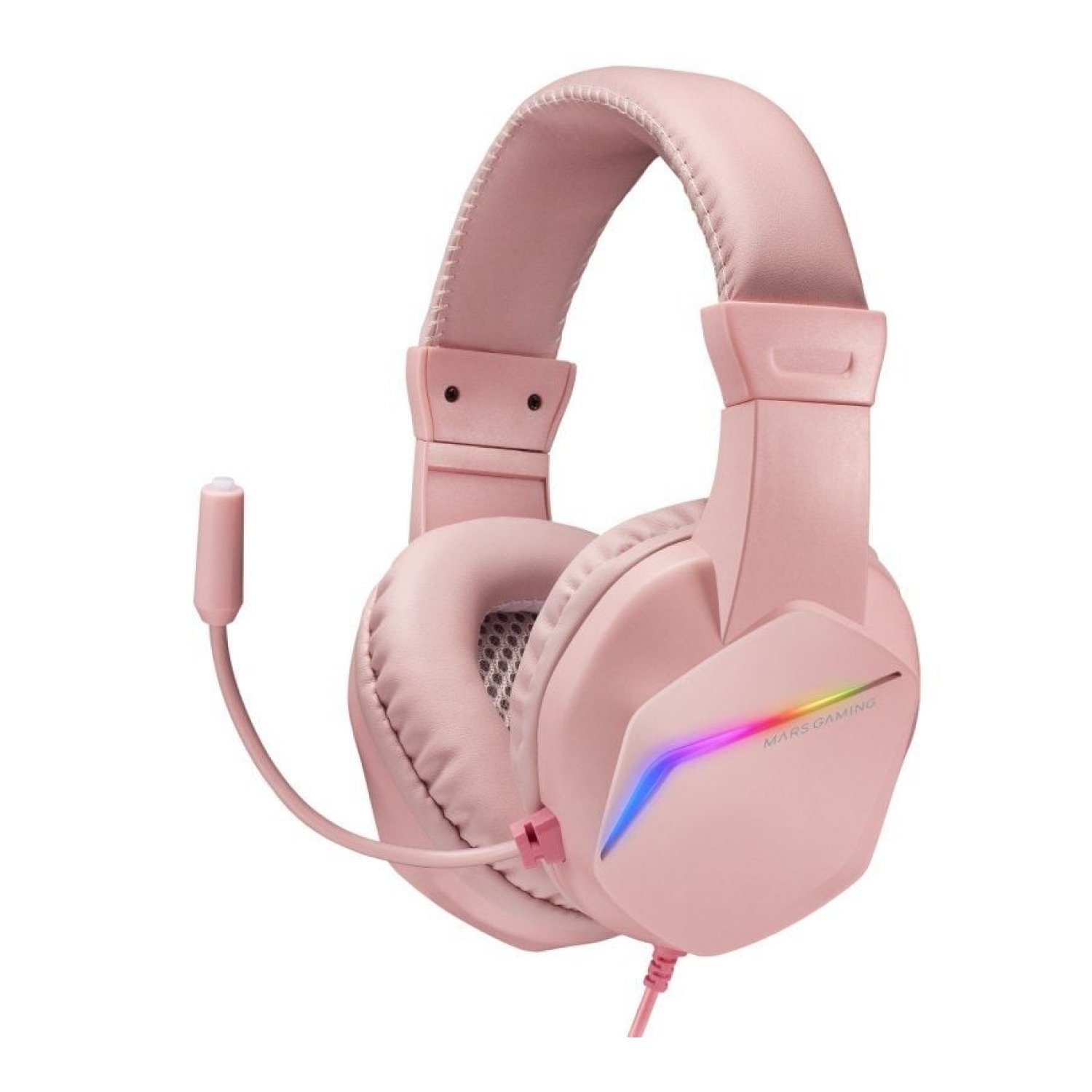 Mars Gaming MH122 · Auriculares Gaming · Jack 3.5 · Micrófono · Color Rosa