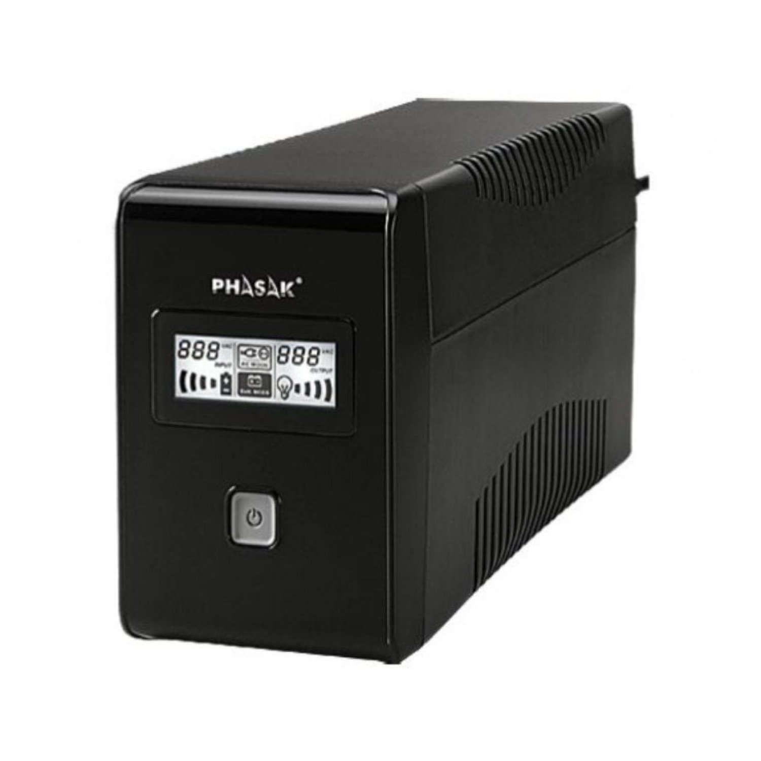 Phasak SAI Línea Interactiva · 850VA · 2 Salidas · LCD · Torre