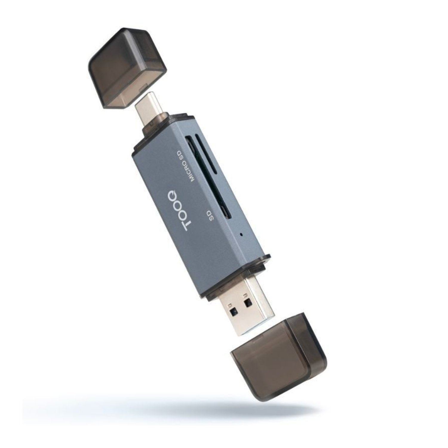 TooQ TQR-3001G · Lector de Tarjetas Externo · USB 3.0 y Tipo-C