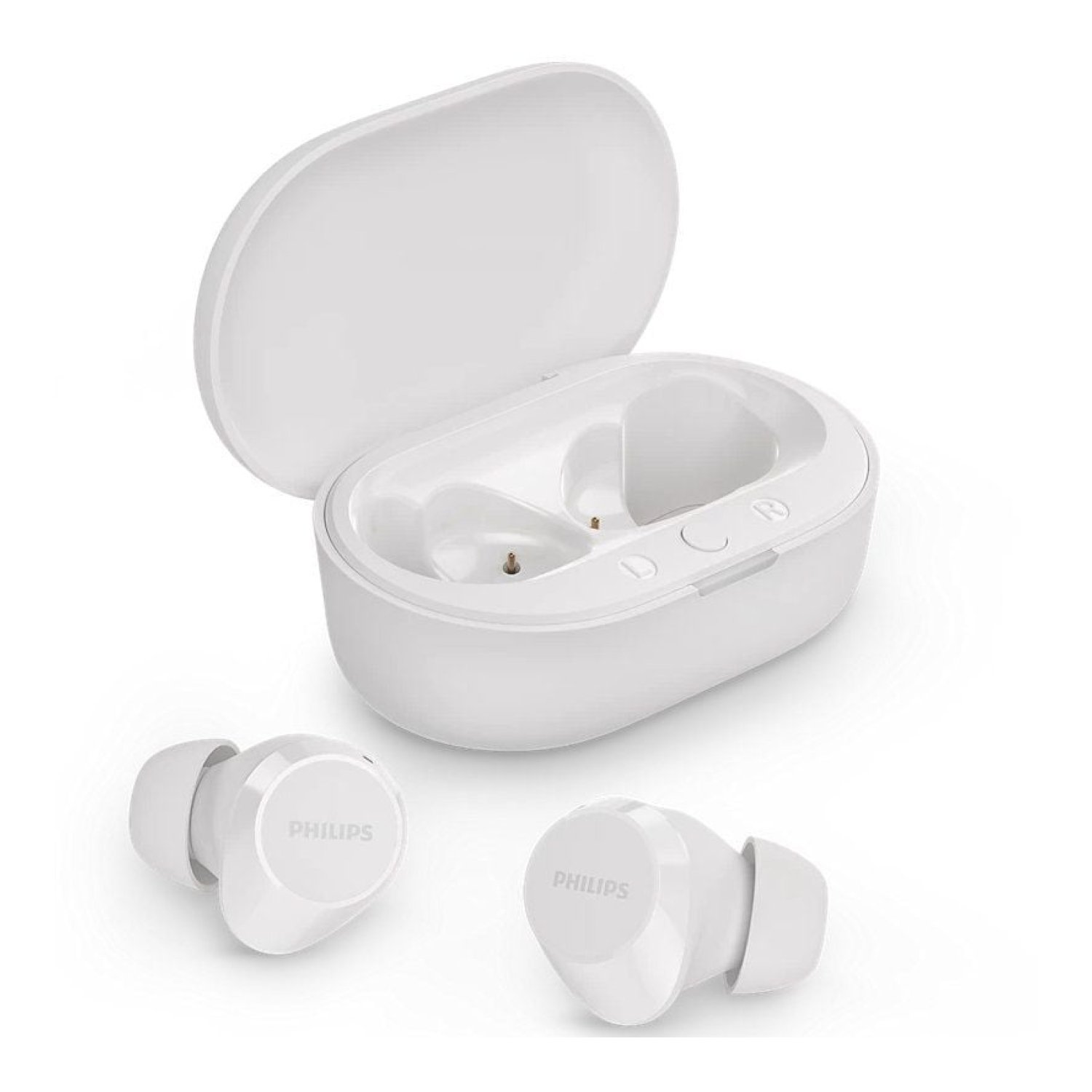 Philips TAT1209 · Auriculares Bluetooth · Estuche de Carga · 6h Autonomía · Blancos