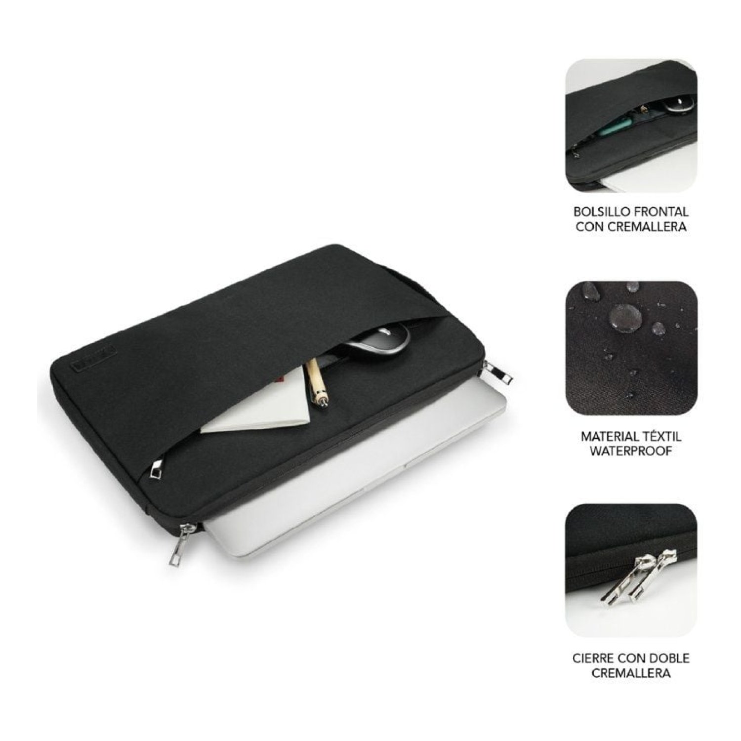 Subblim Urban Laptop Sleeve · Funda Portátil 14" · Negra