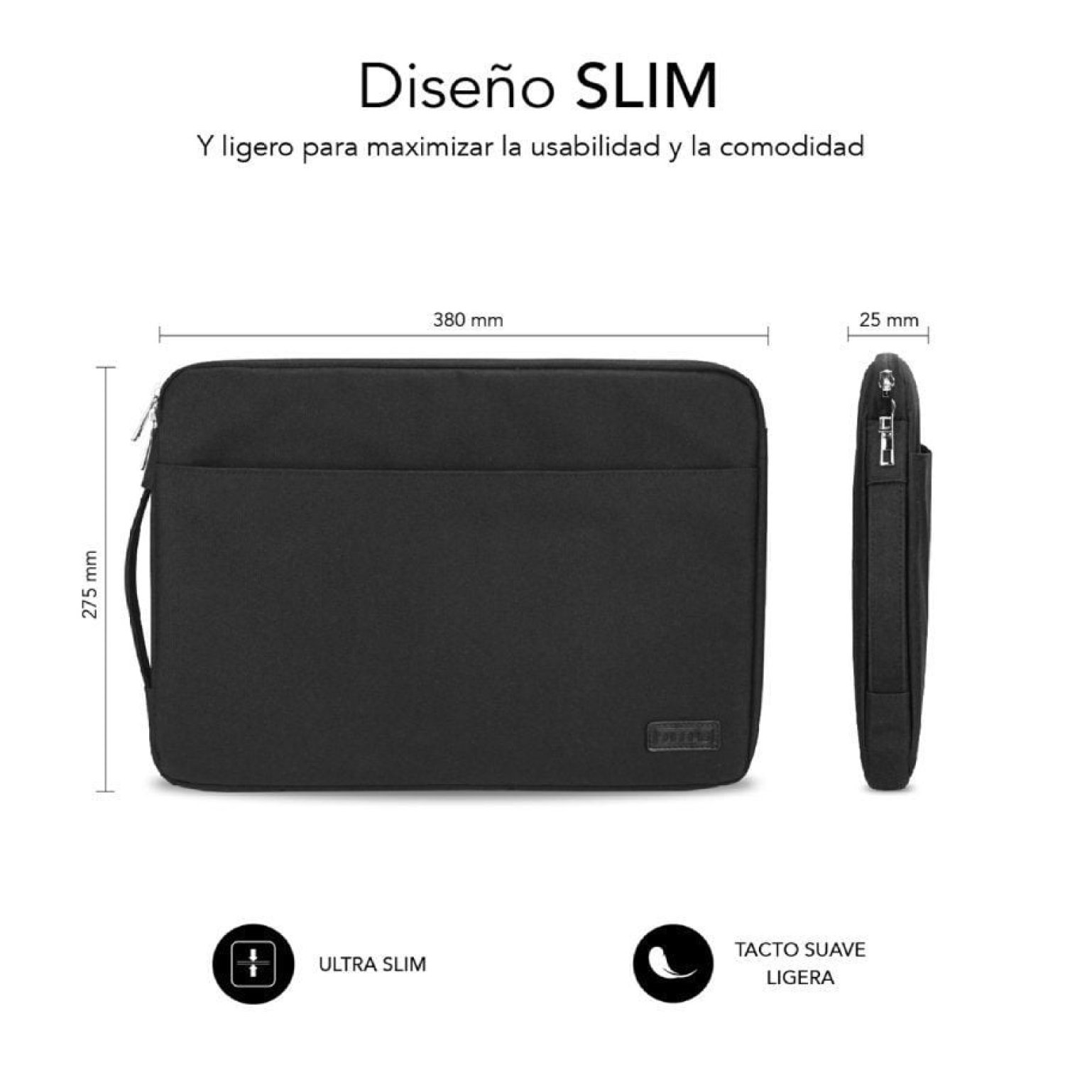 Subblim Urban Laptop Sleeve · Funda Portátil 14" · Negra