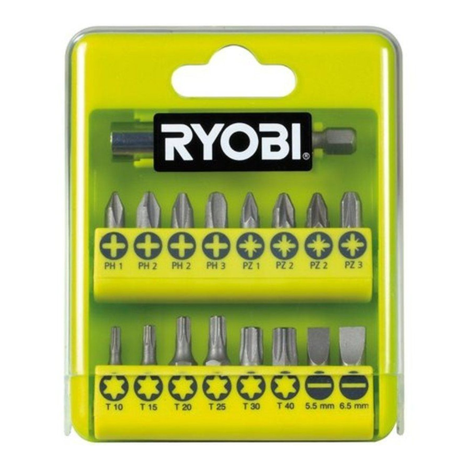 Ryobi RAK17SD · Estuche 21 Puntas Atornillar · Versatilidad para Proyectos