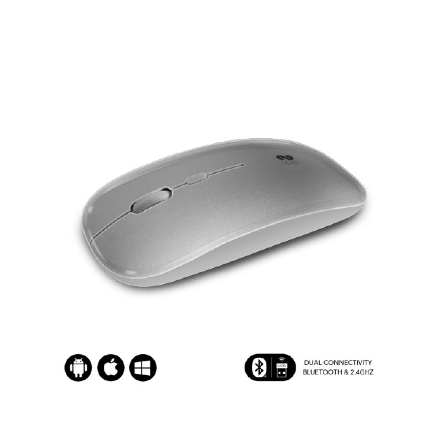 Subblim Dual Flat · Ratón Inalámbrico · 1600 DPI · Batería Recargable