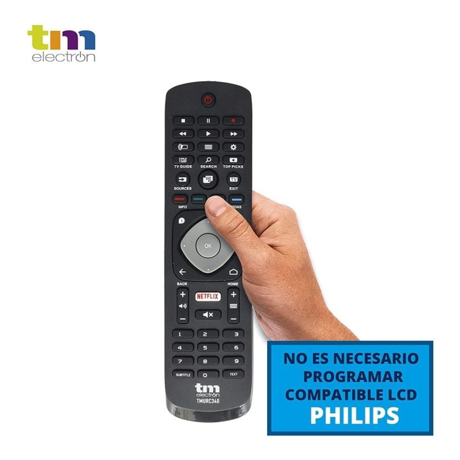 TM Electron · Mando Universal · Compatible Philips · Control Remoto