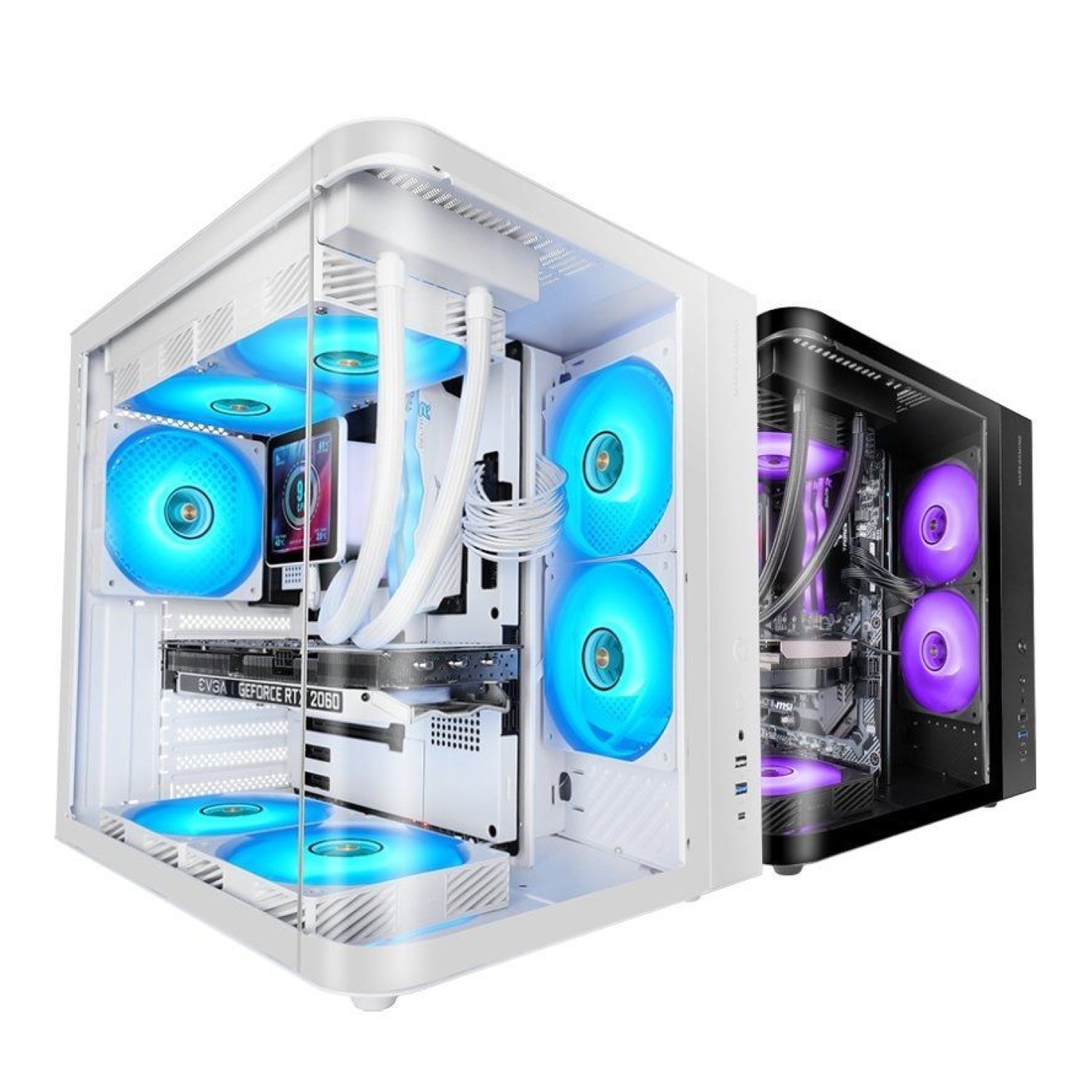 Mars Gaming MC-CURV · Caja Semitorre Gaming · Blanca · ATX