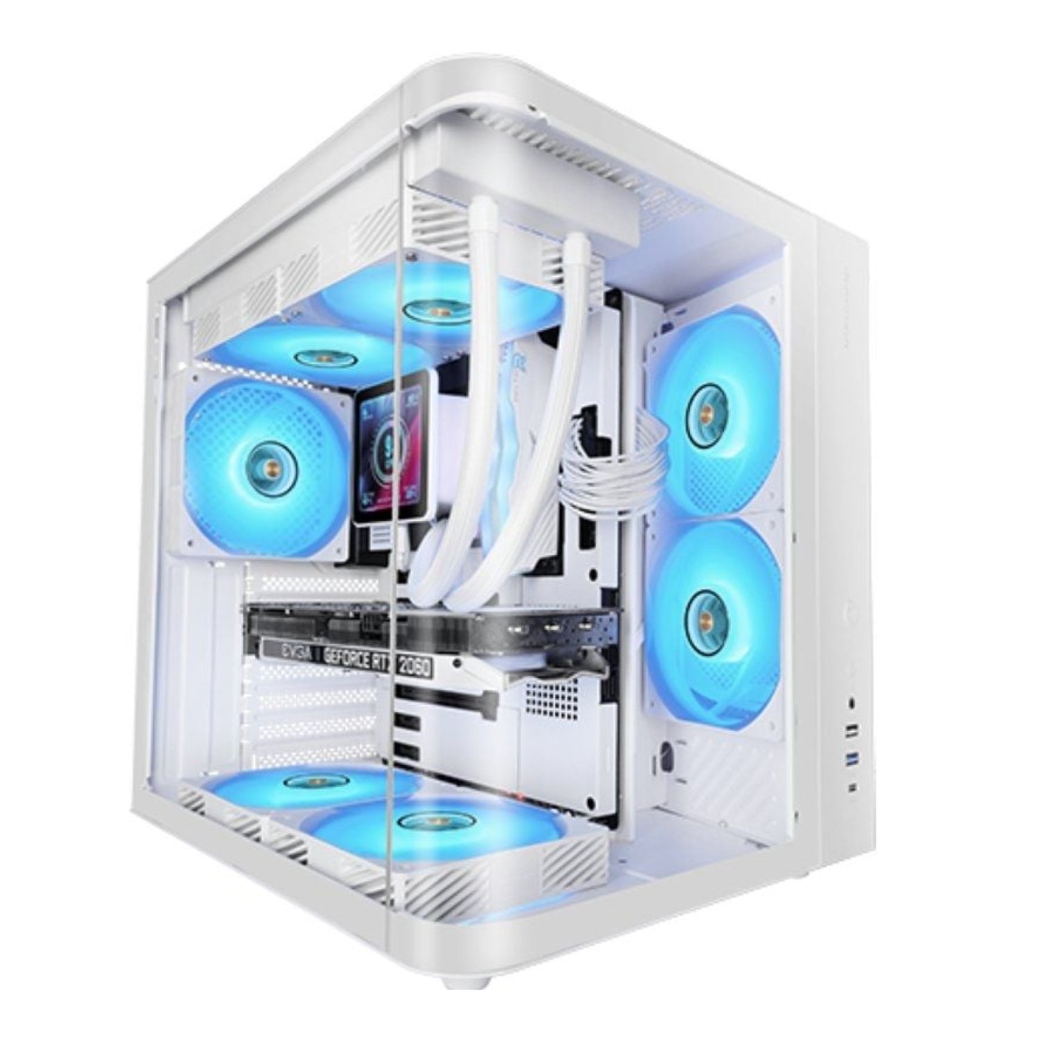 Mars Gaming MC-CURV · Caja Semitorre Gaming · Blanca · ATX