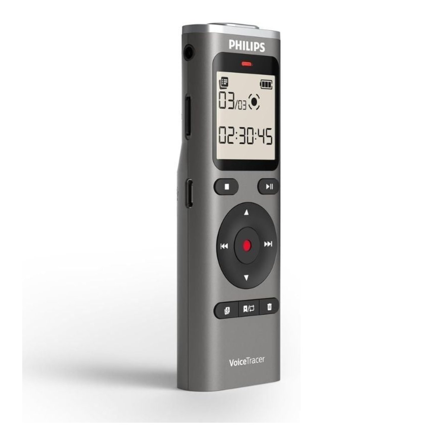 Philips VoiceTracer DVT1170 · Grabadora de Voz · 20kHz · Plata