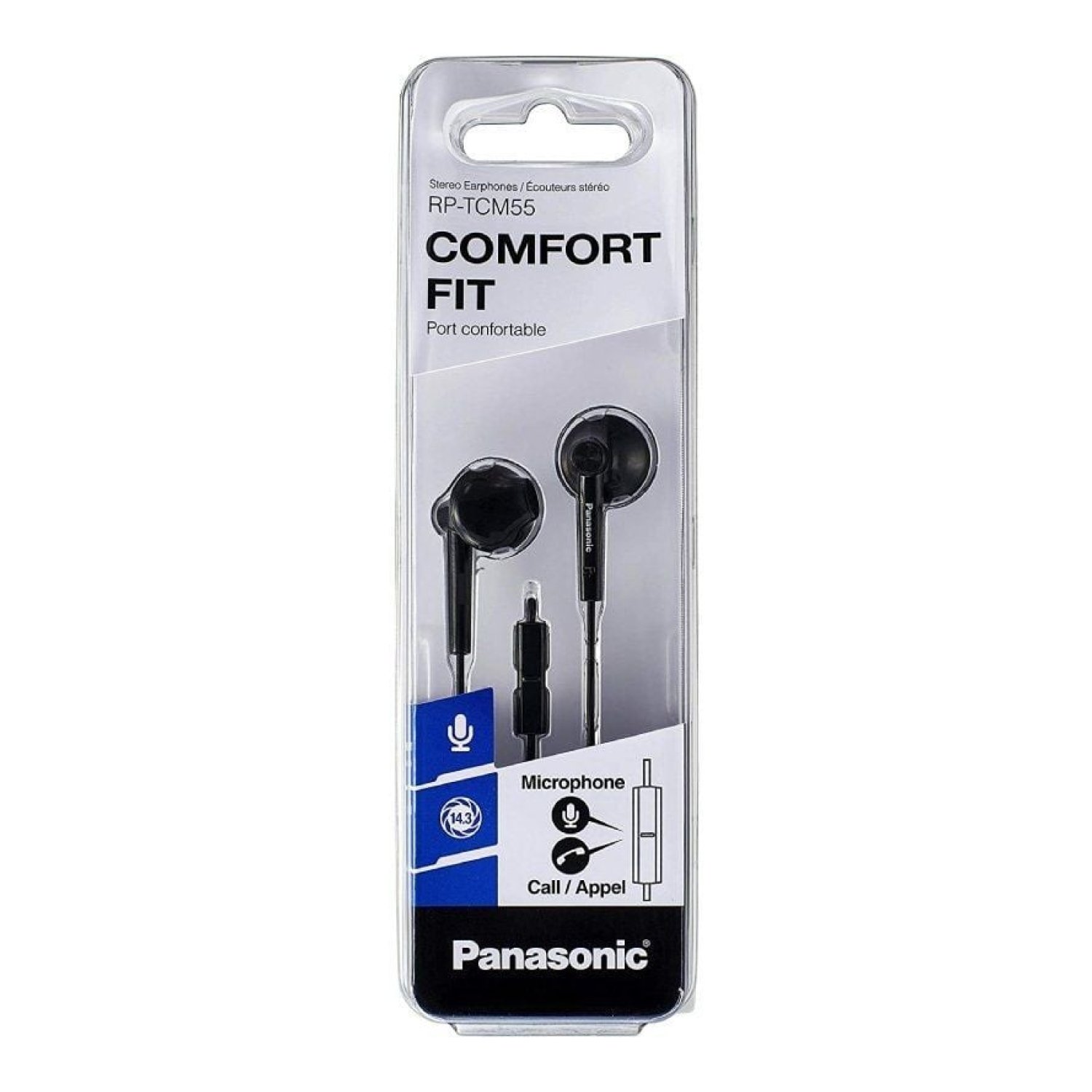 Panasonic RP-TCM55 · Auriculares Intrauditivos · Micrófono · Jack 3.5 · Negros