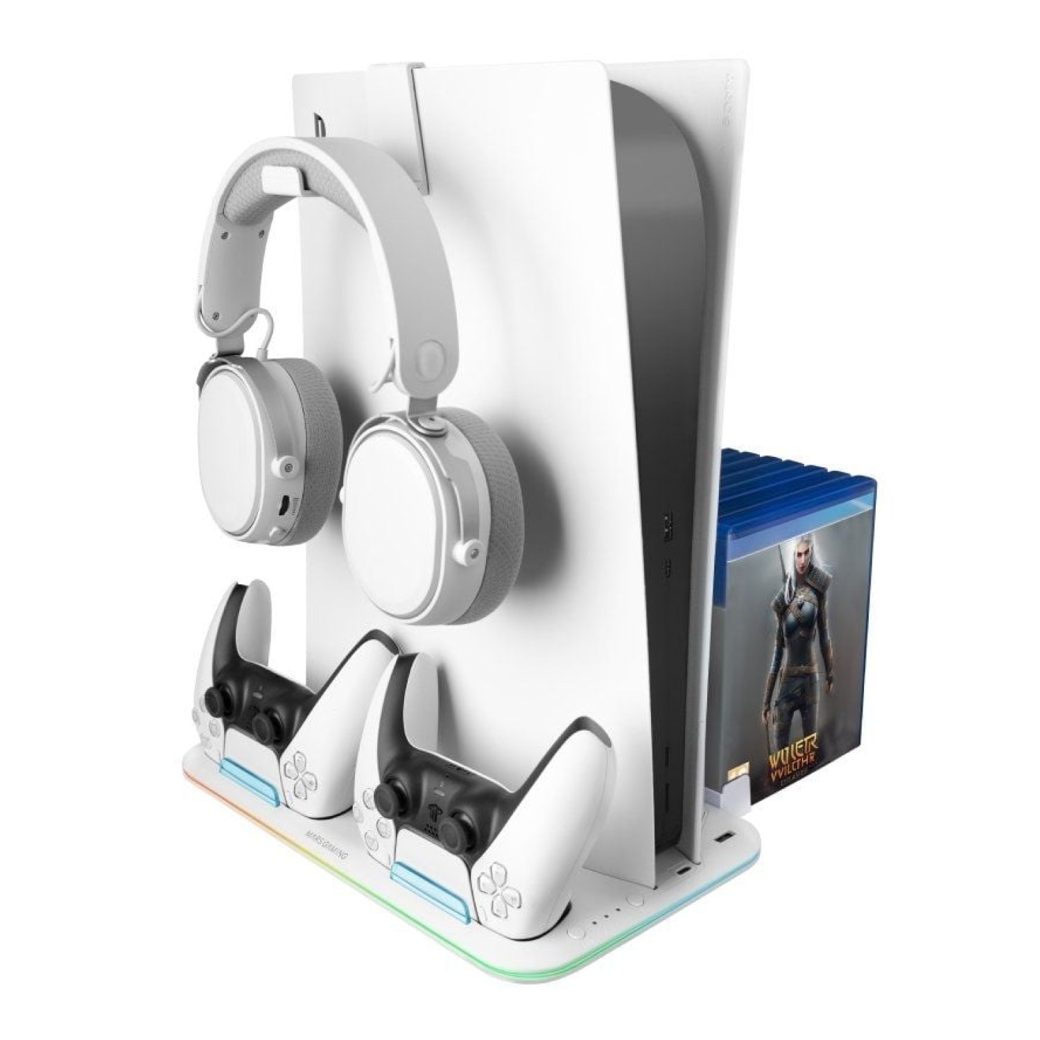 Mars Gaming MPS5-B2 · Soporte Multifunción RGB PS5 · Blanco