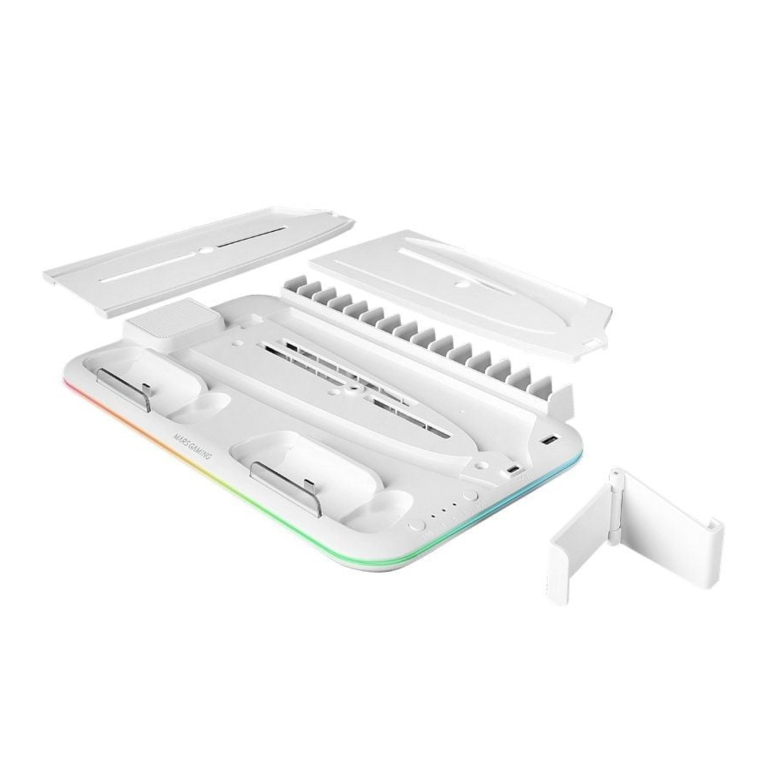 Mars Gaming MPS5-B2 · Soporte Multifunción RGB PS5 · Blanco