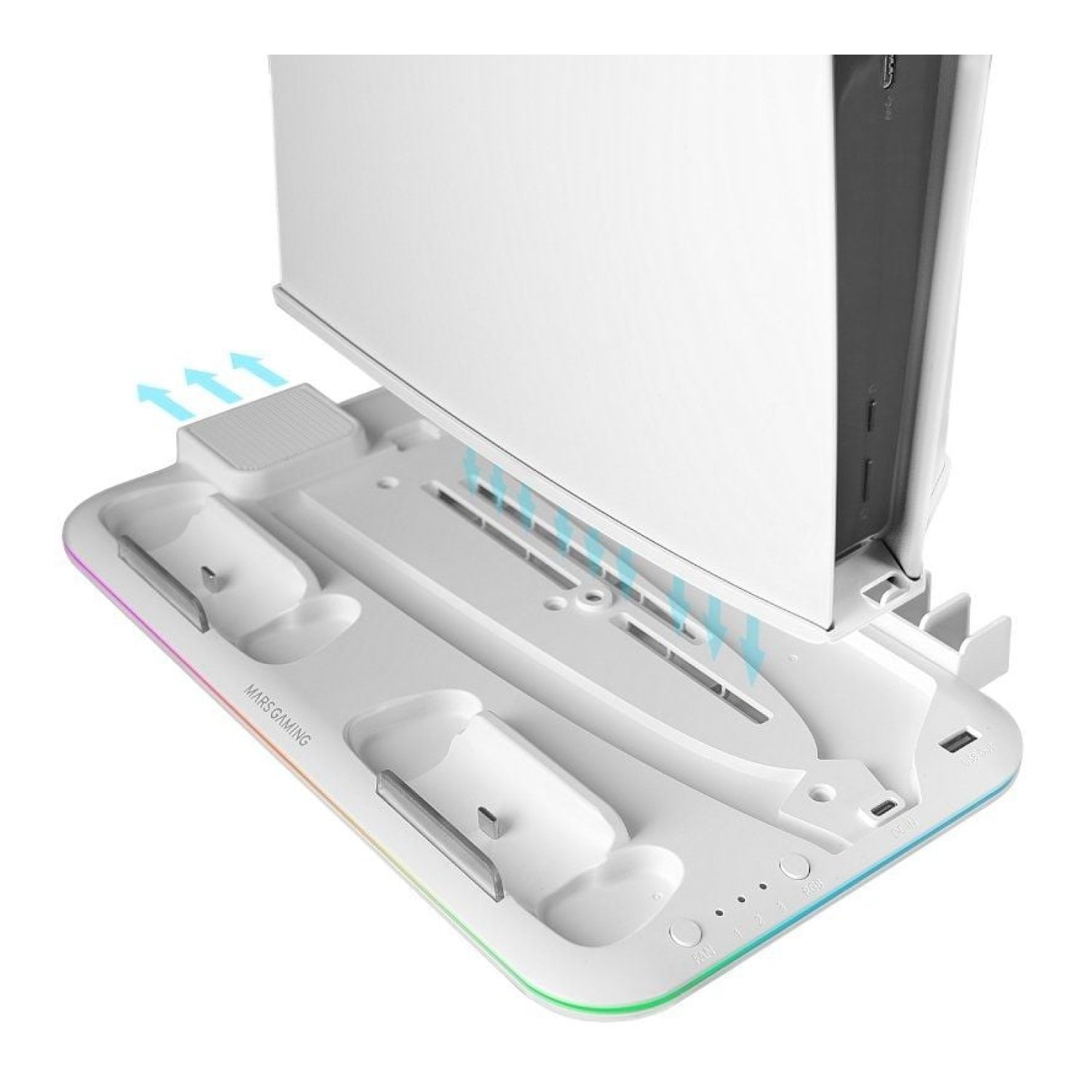 Mars Gaming MPS5-B2 · Soporte Multifunción RGB PS5 · Blanco
