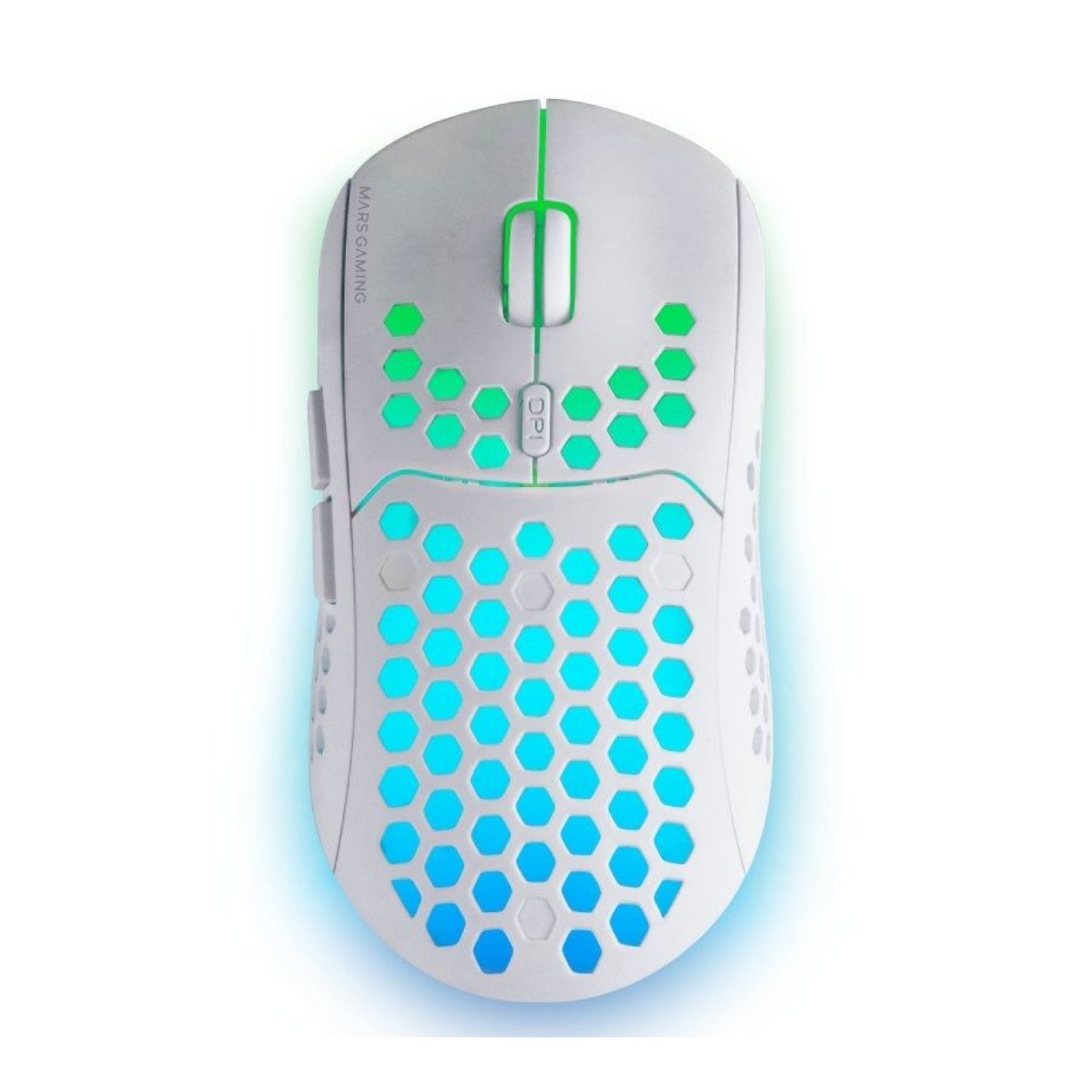 Mars Gaming MMW3W · Ratón Gaming Inalámbrico · Batería Recargable · 3200 DPI · Blanco